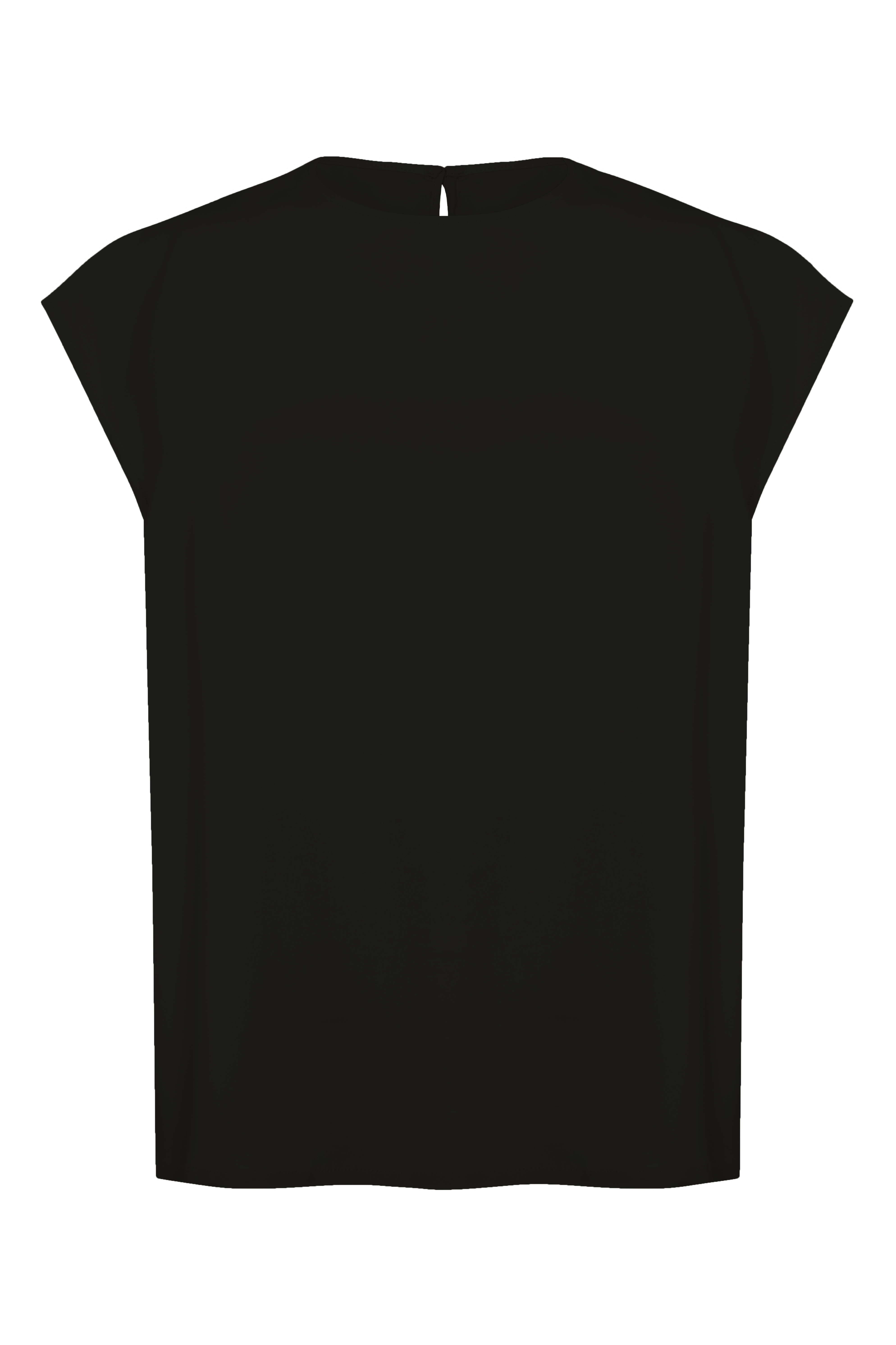 Dasha Sleeveless Top Black Viscose Crepe