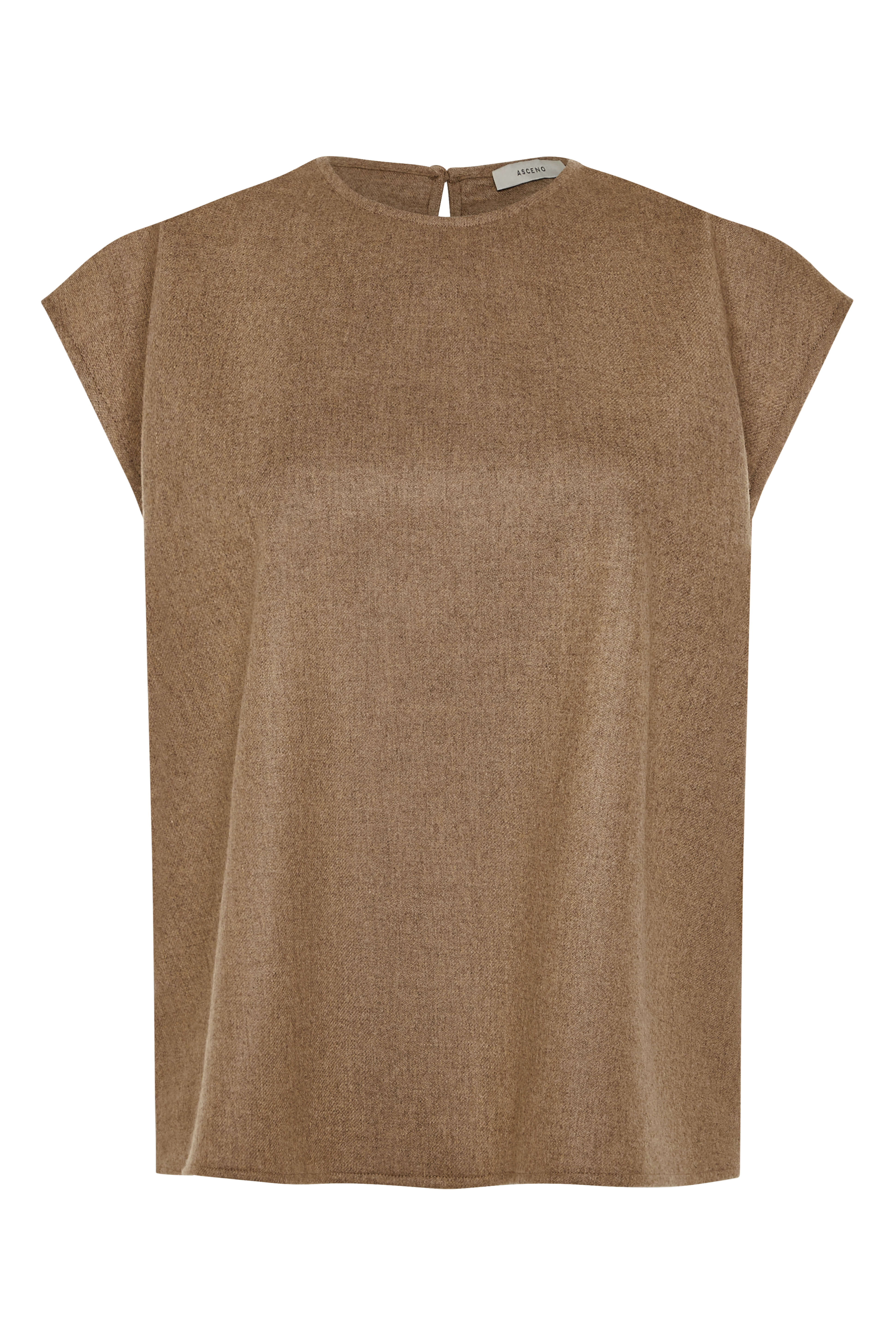Dasha Top Camel Wool Flannel