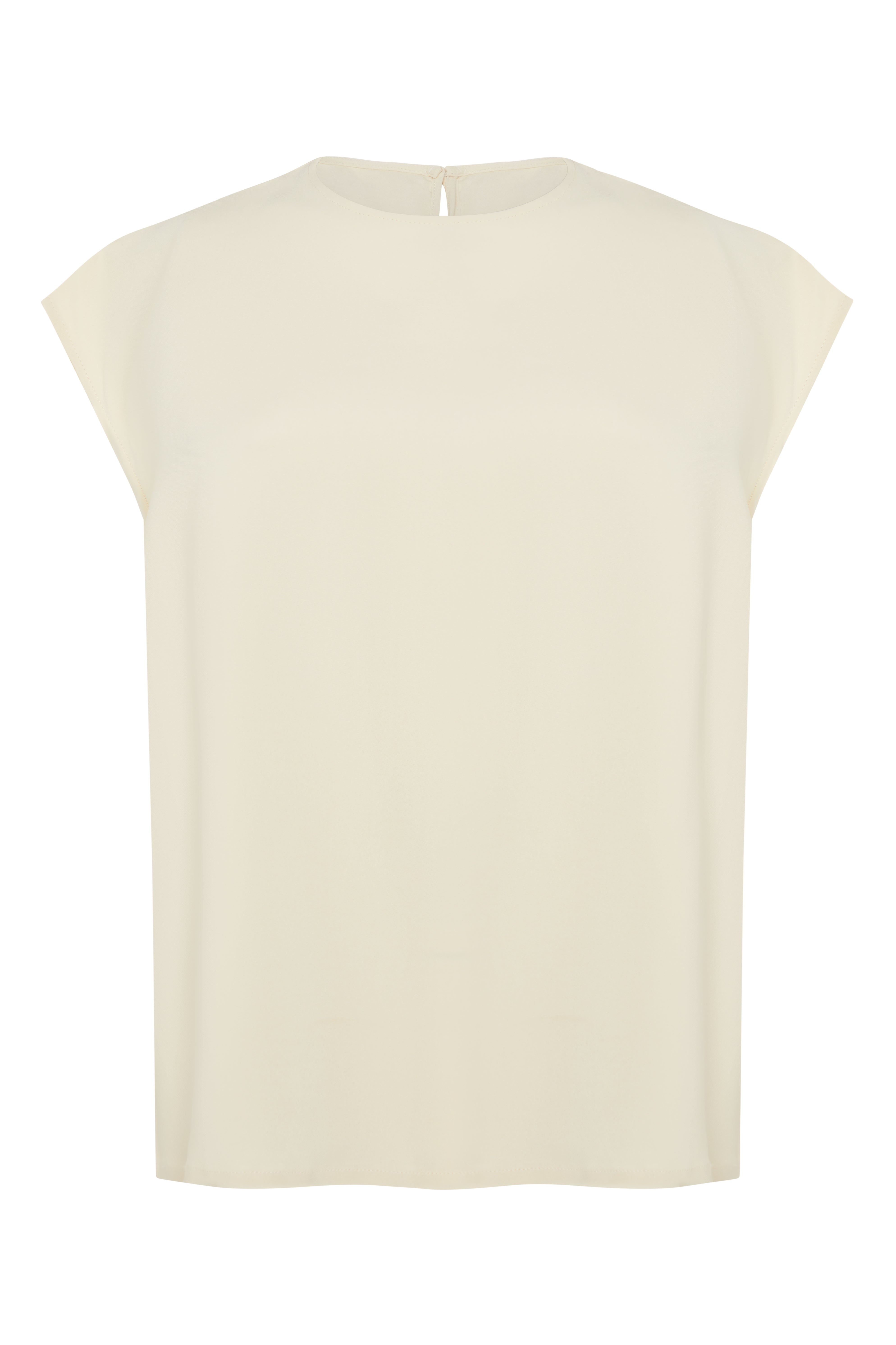 Dasha Top Ecru Textured Viscose Crepe