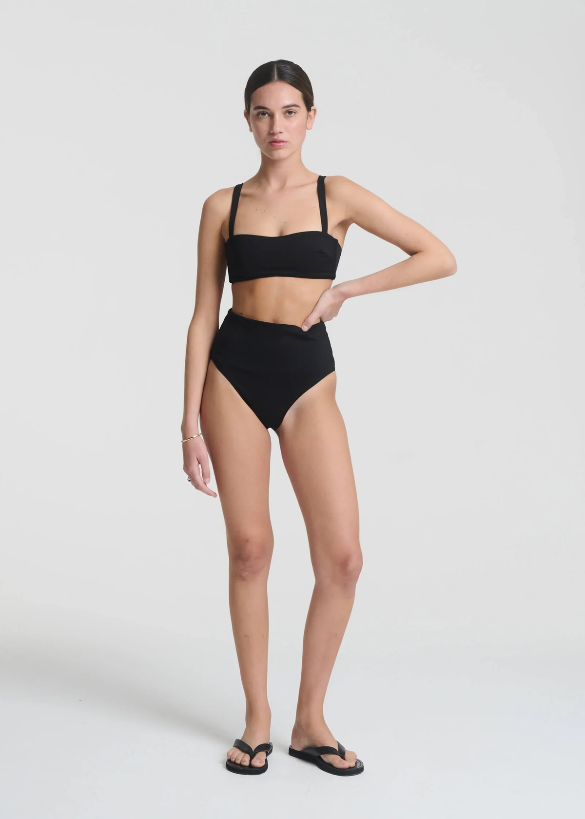 Deia Bikini Bottom Black Recycled Elastane