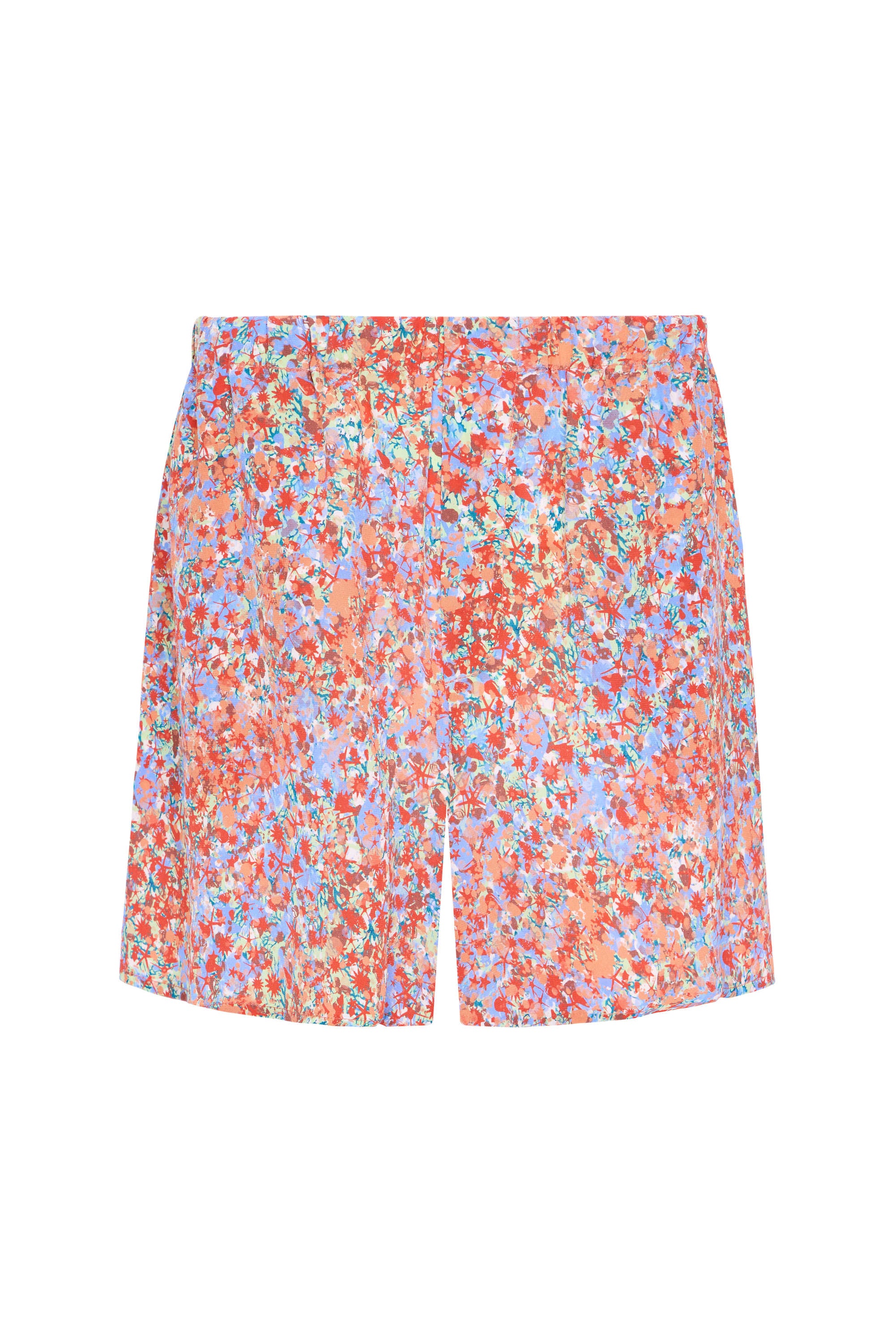 Franca Short Beachscape Coral Silk Crepe