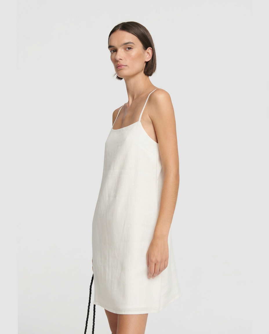 Geneva Dress Lemon Linen