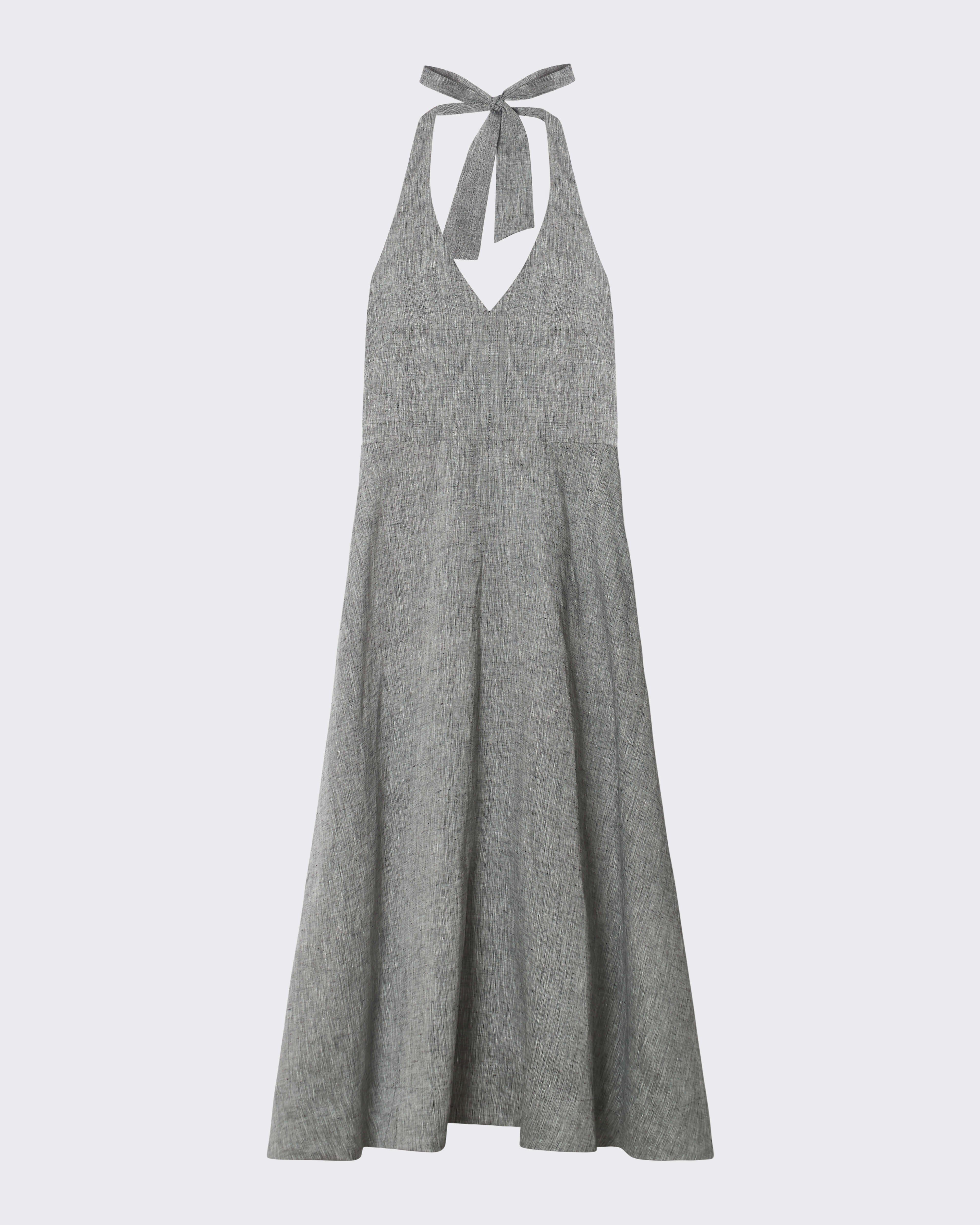 Garda Dress Heathered Grey Linen