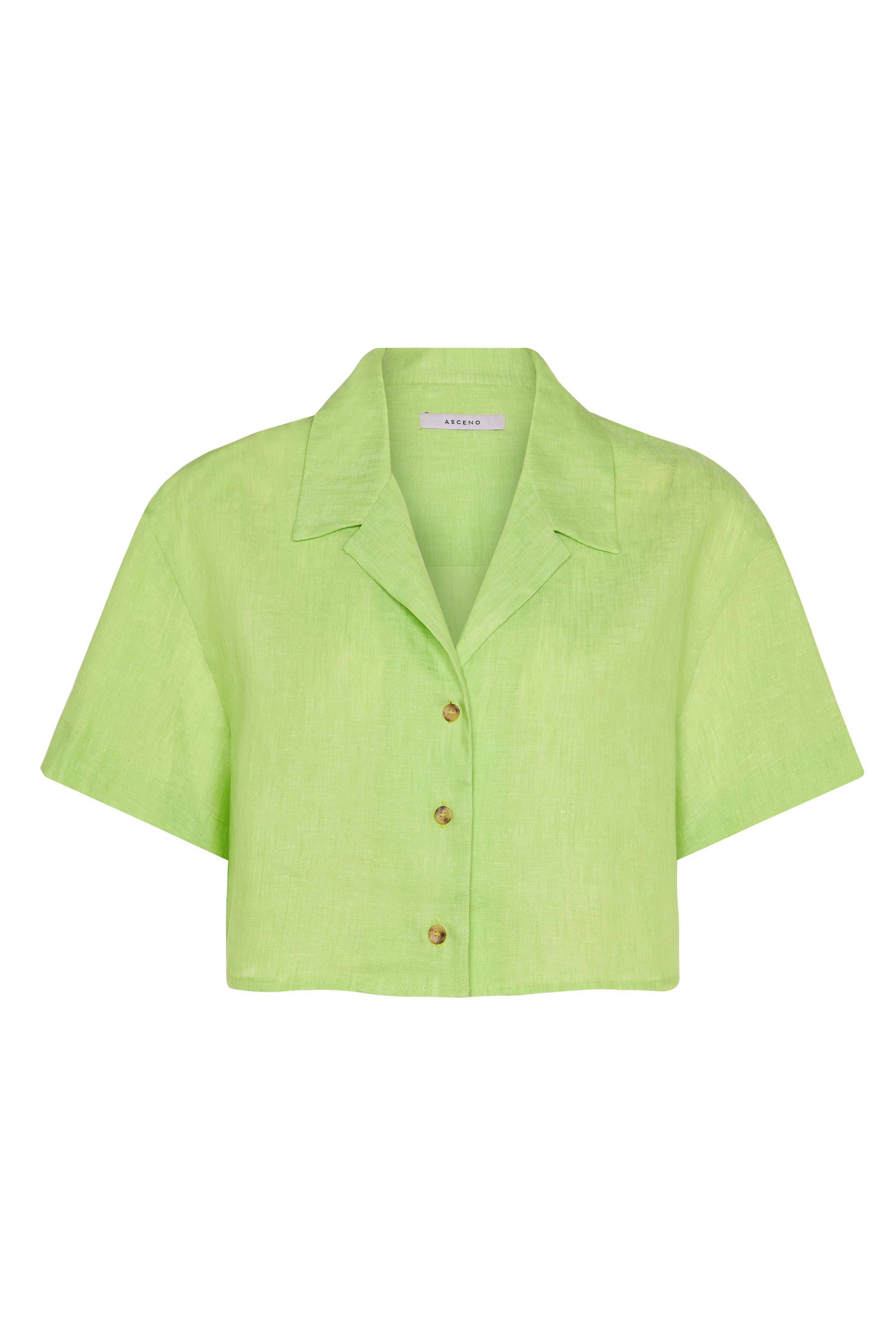 Lincoln Shirt Citrus Green Linen