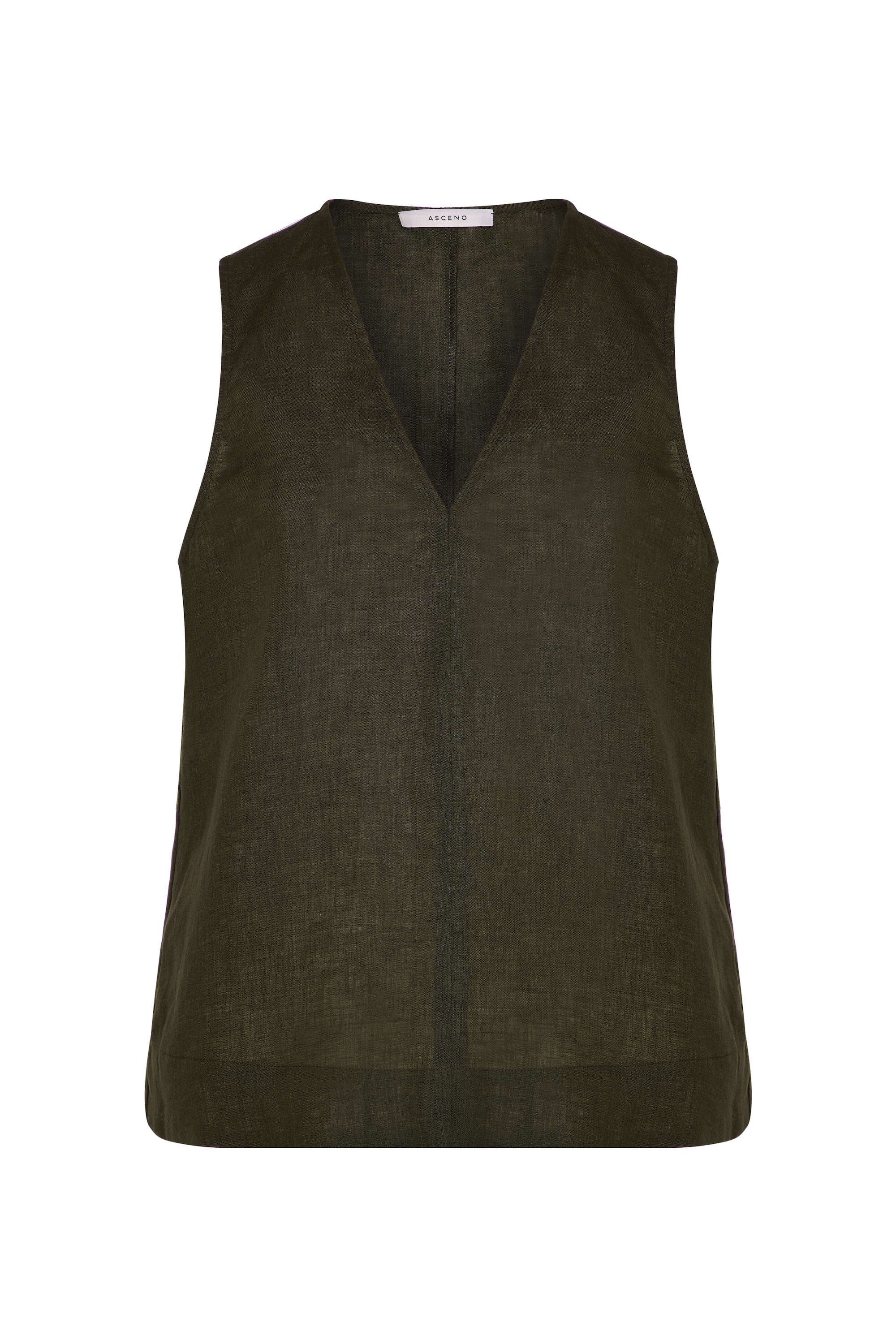 Manta Top Sea Moss Green Linen