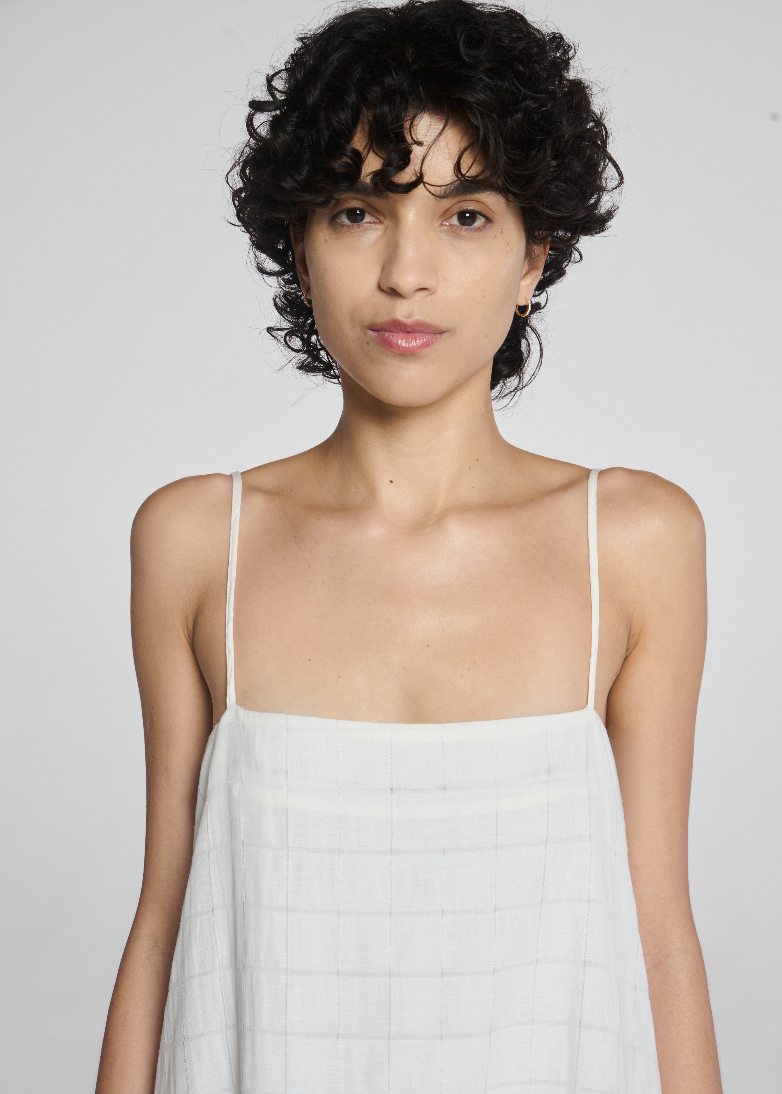Melfi Dress Off White Linen Cotton
