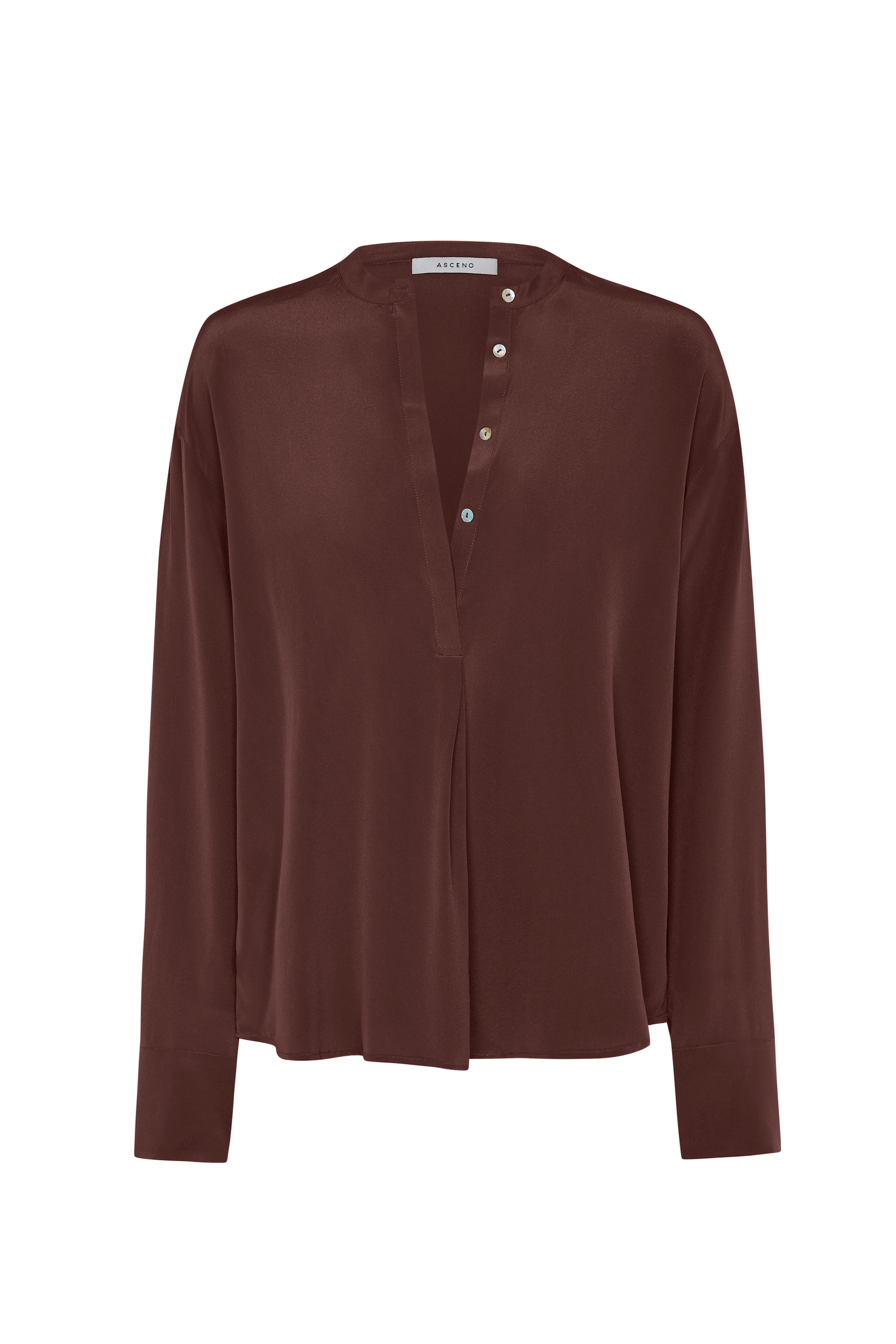 Remy Top Mahogany Silk Crepe