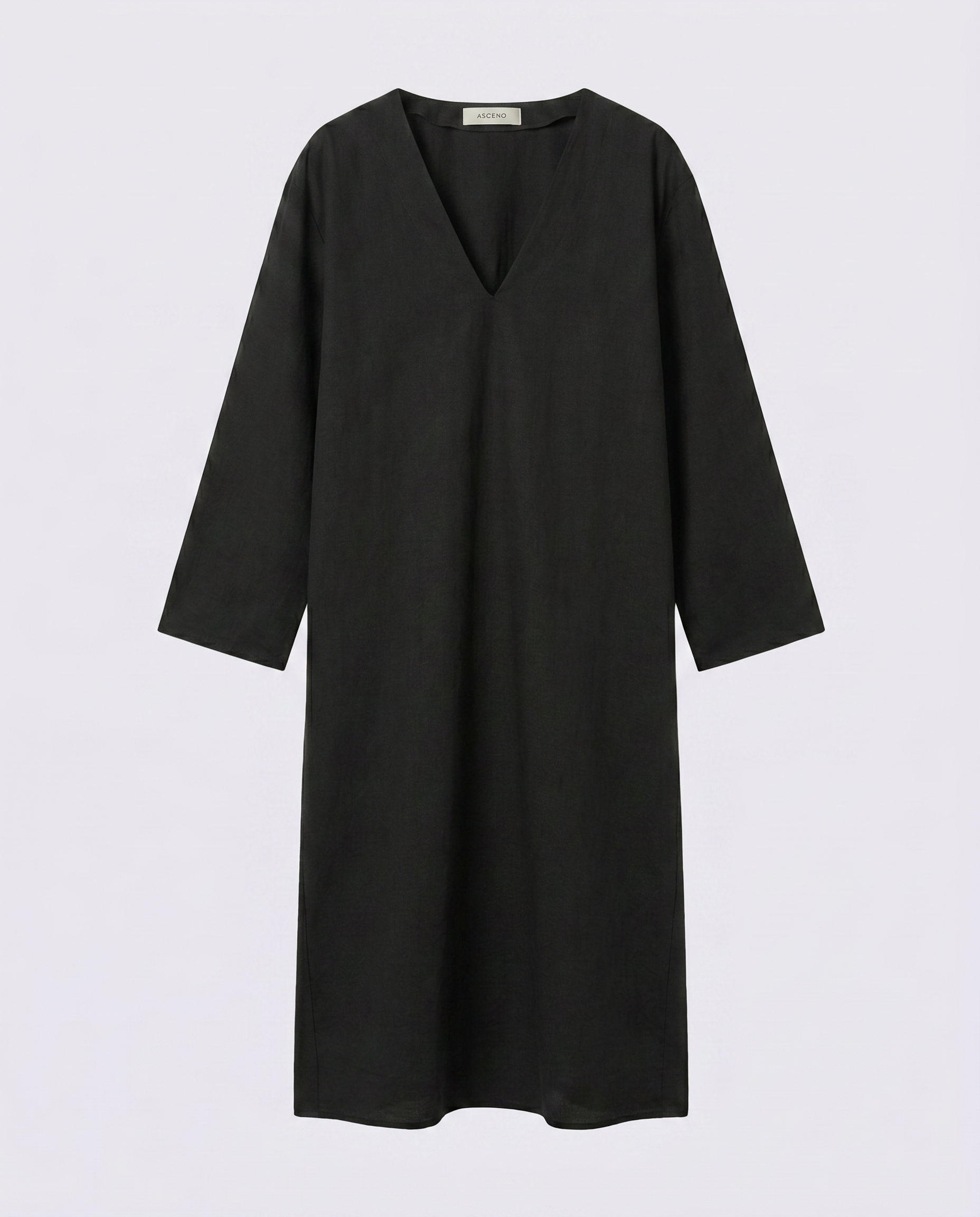 Kaftan Black Silk Cotton