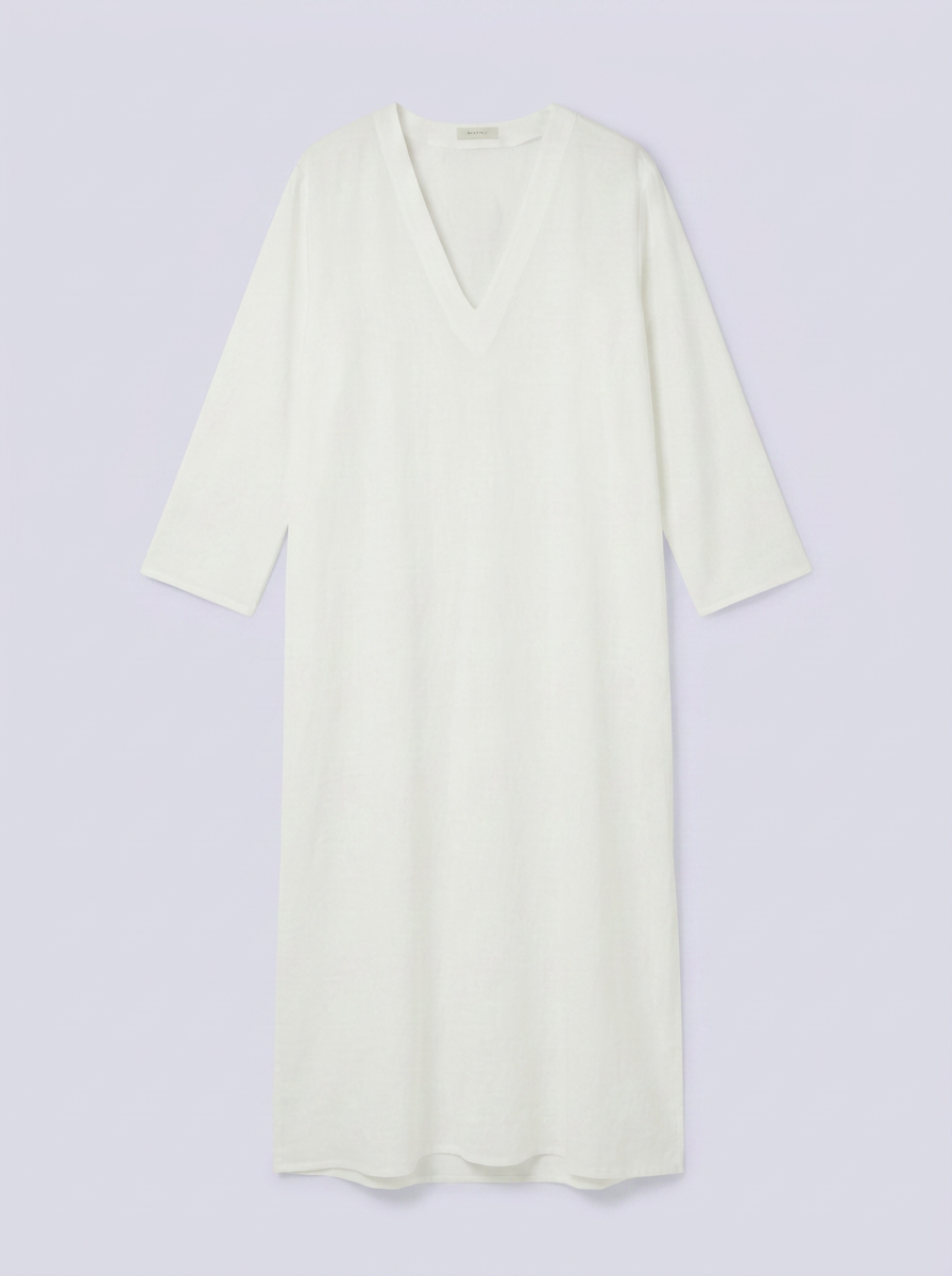 Kaftan White Silk Cotton