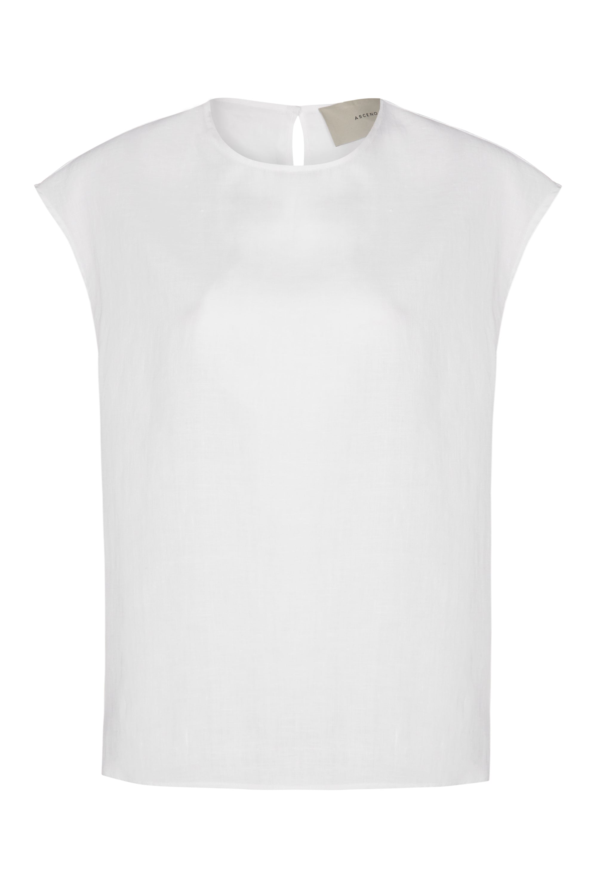 Dasha Sleeveless Top White Organic Linen