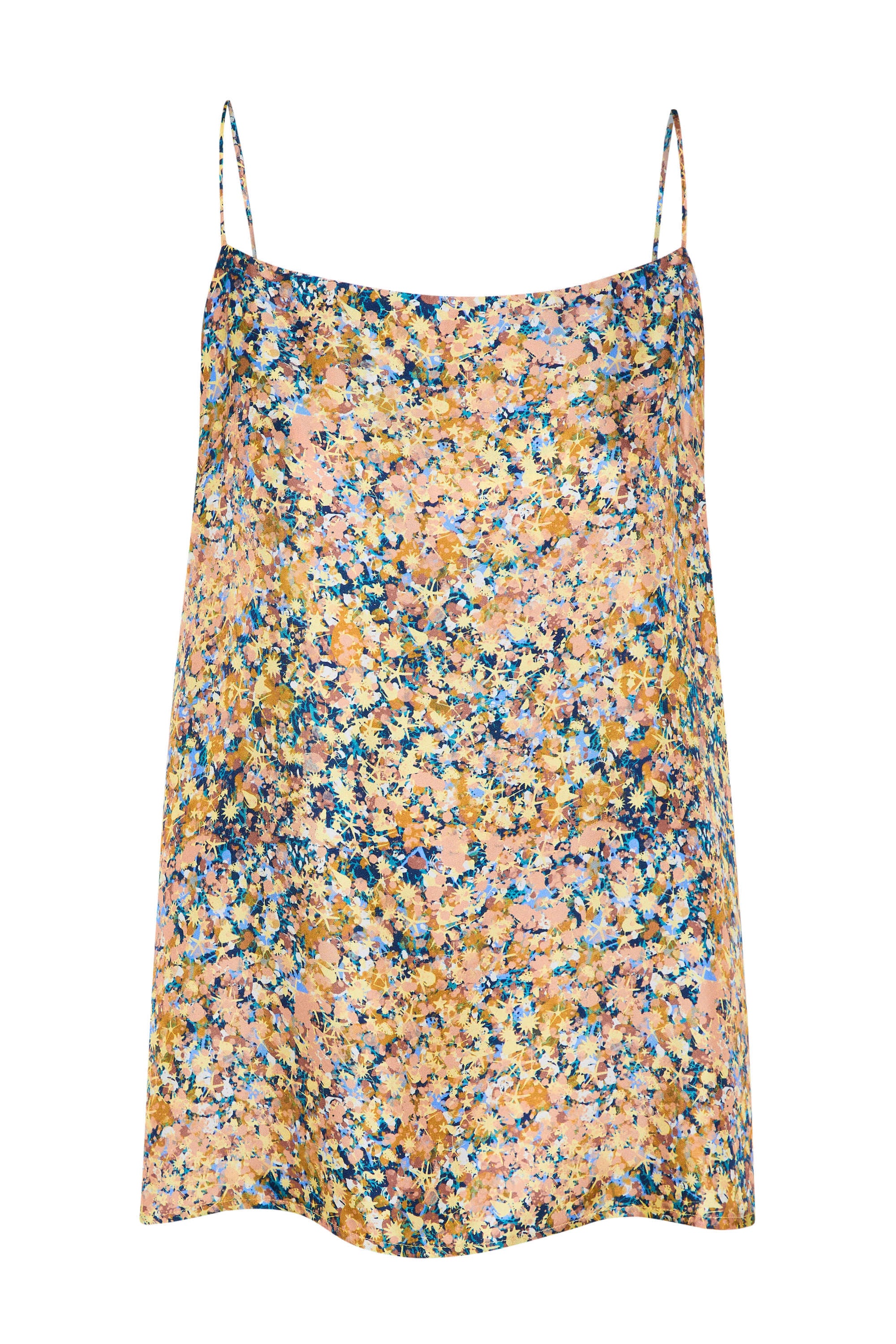 Tulum Top Beachscape Tan Silk Twill