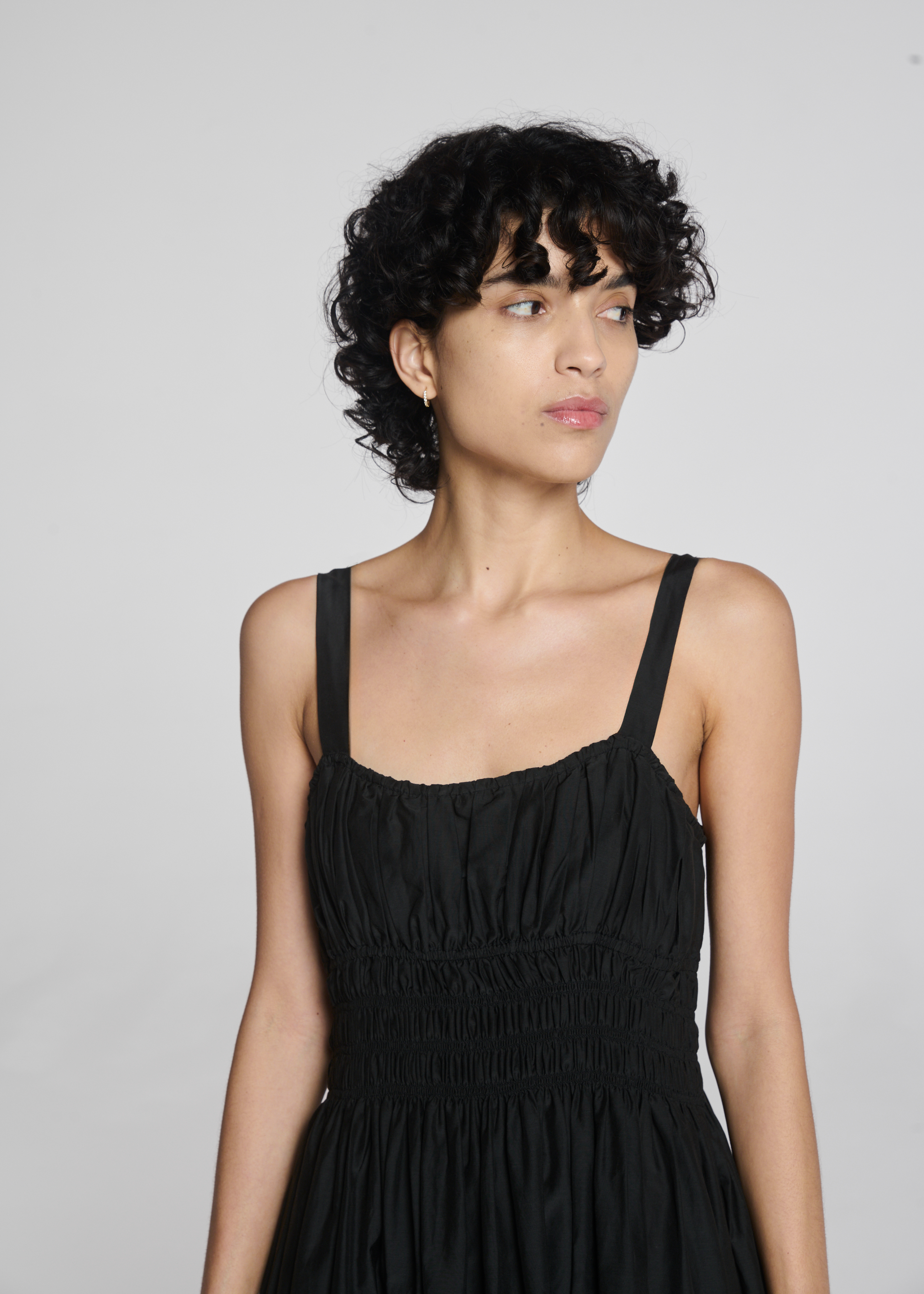 Verona Dress Black Cotton Poplin
