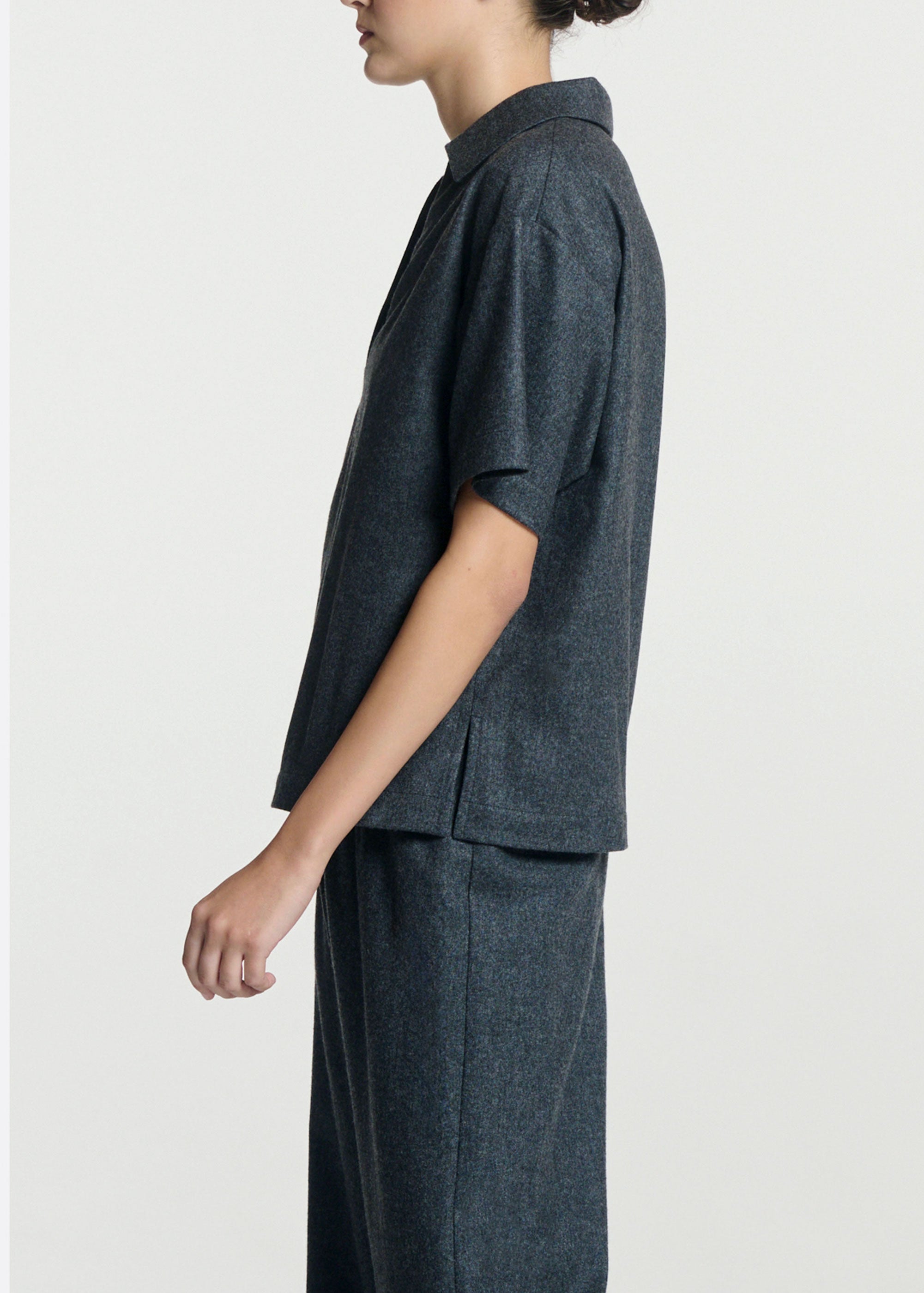 Modena Top Charcoal Wool Cashmere