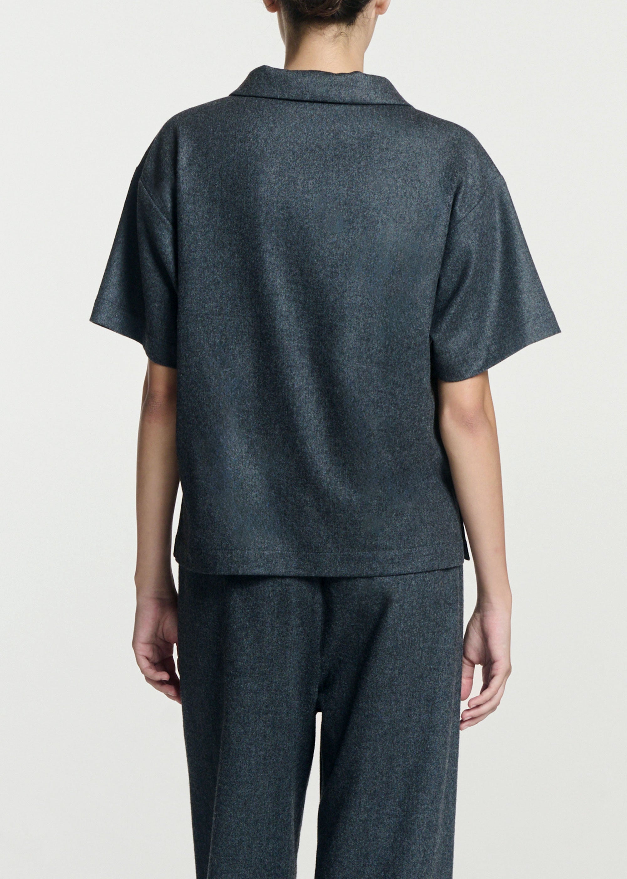 Modena Top Charcoal Wool Cashmere