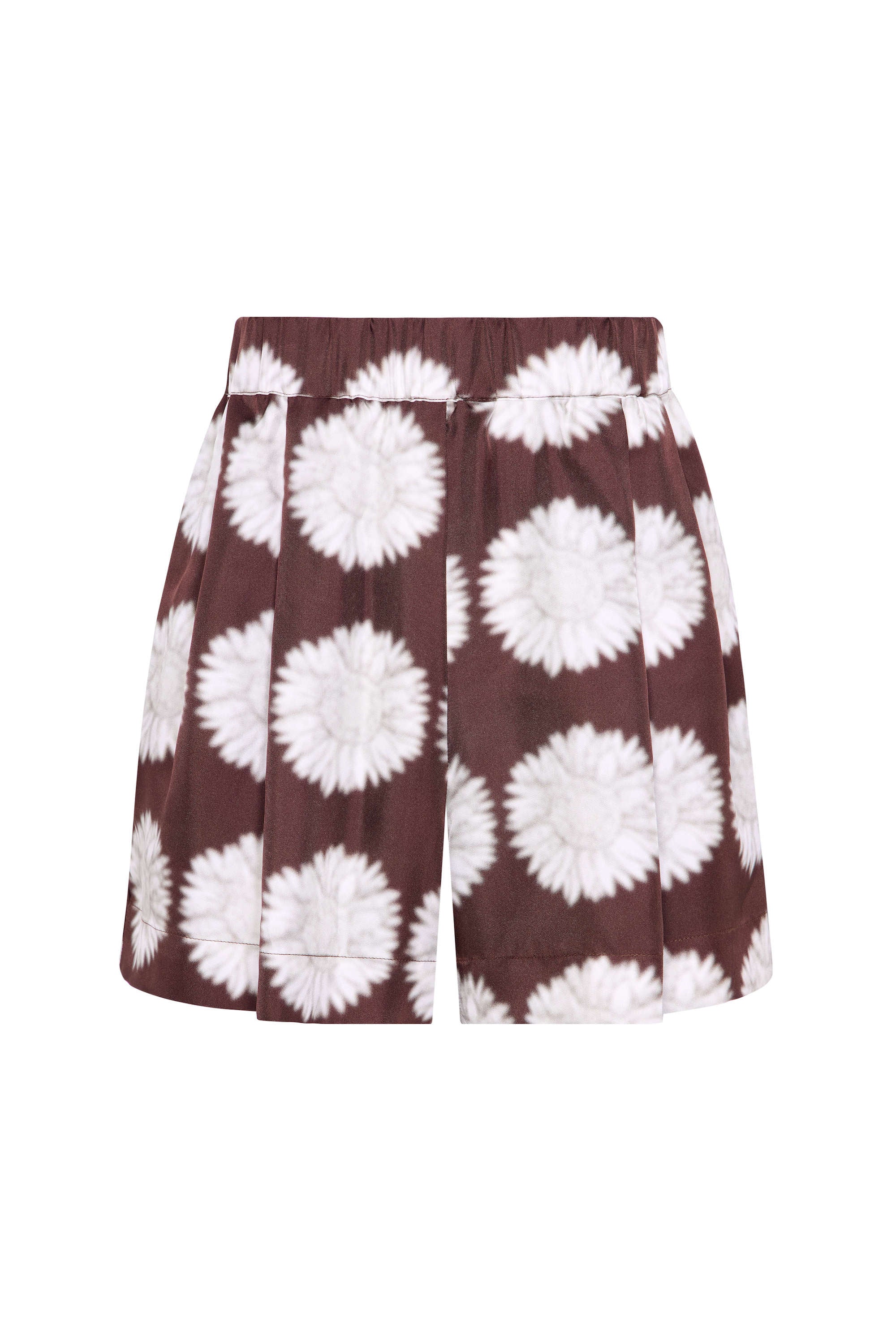 Zurich Short Sunflower Mahogany Silk Twill