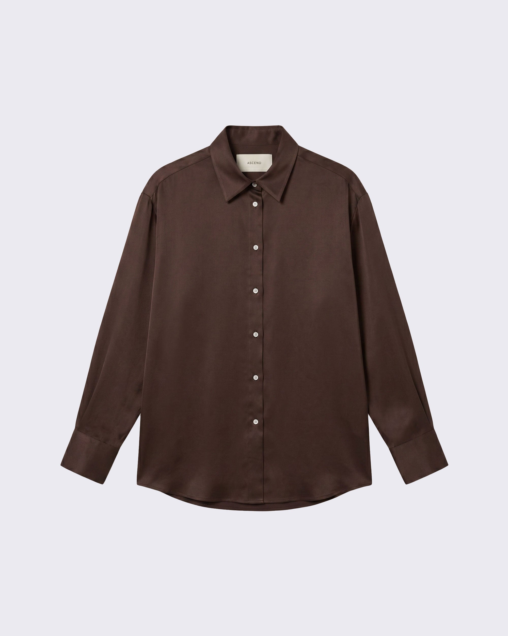 Georgia Shirt Espresso Silk Twill