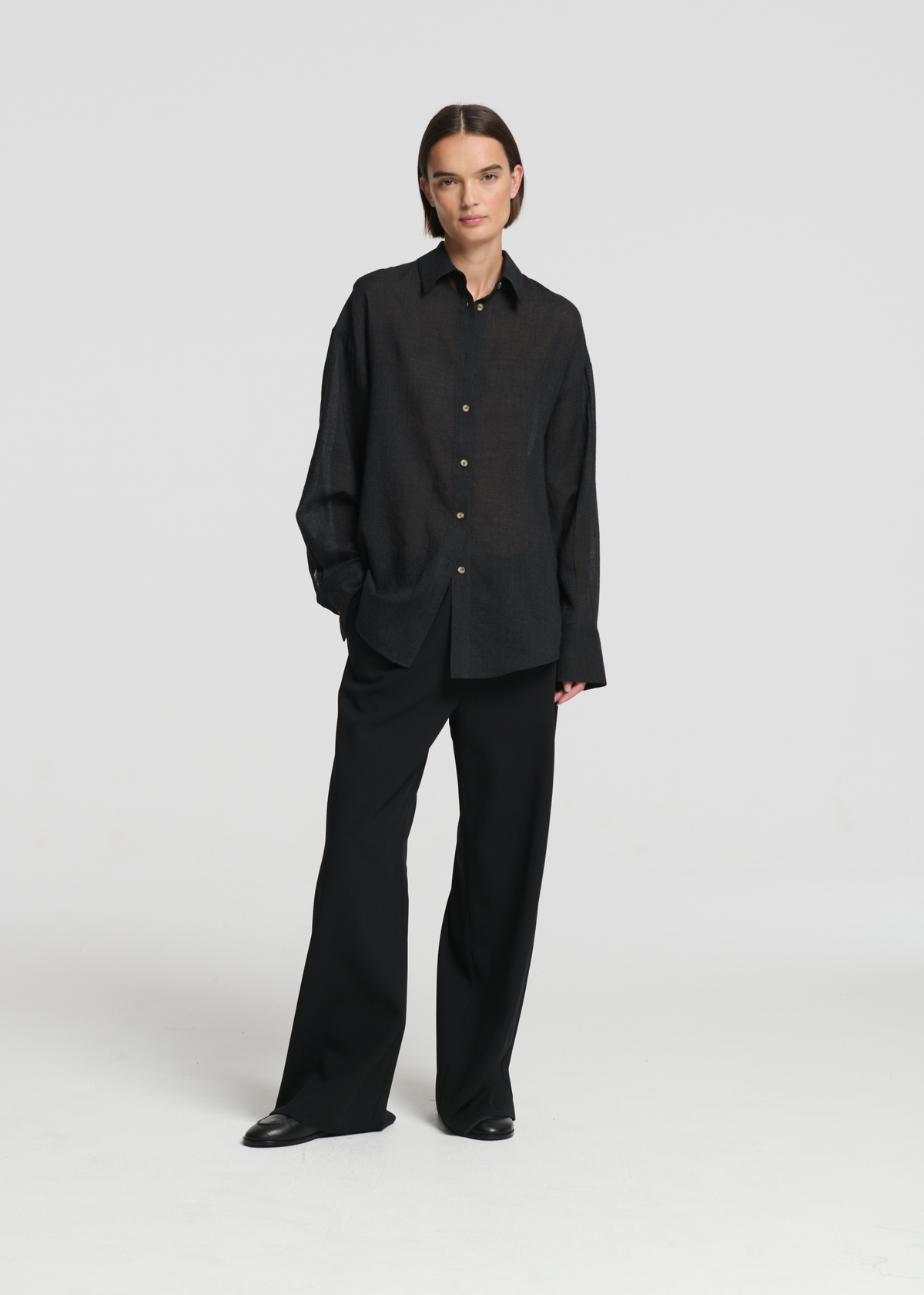 Georgia Shirt Charcoal 100% Virgin Wool