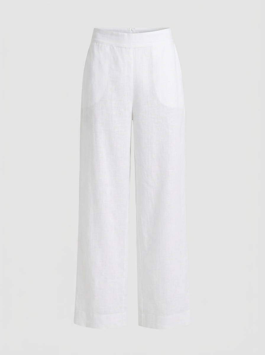London Trouser White Organic Linen