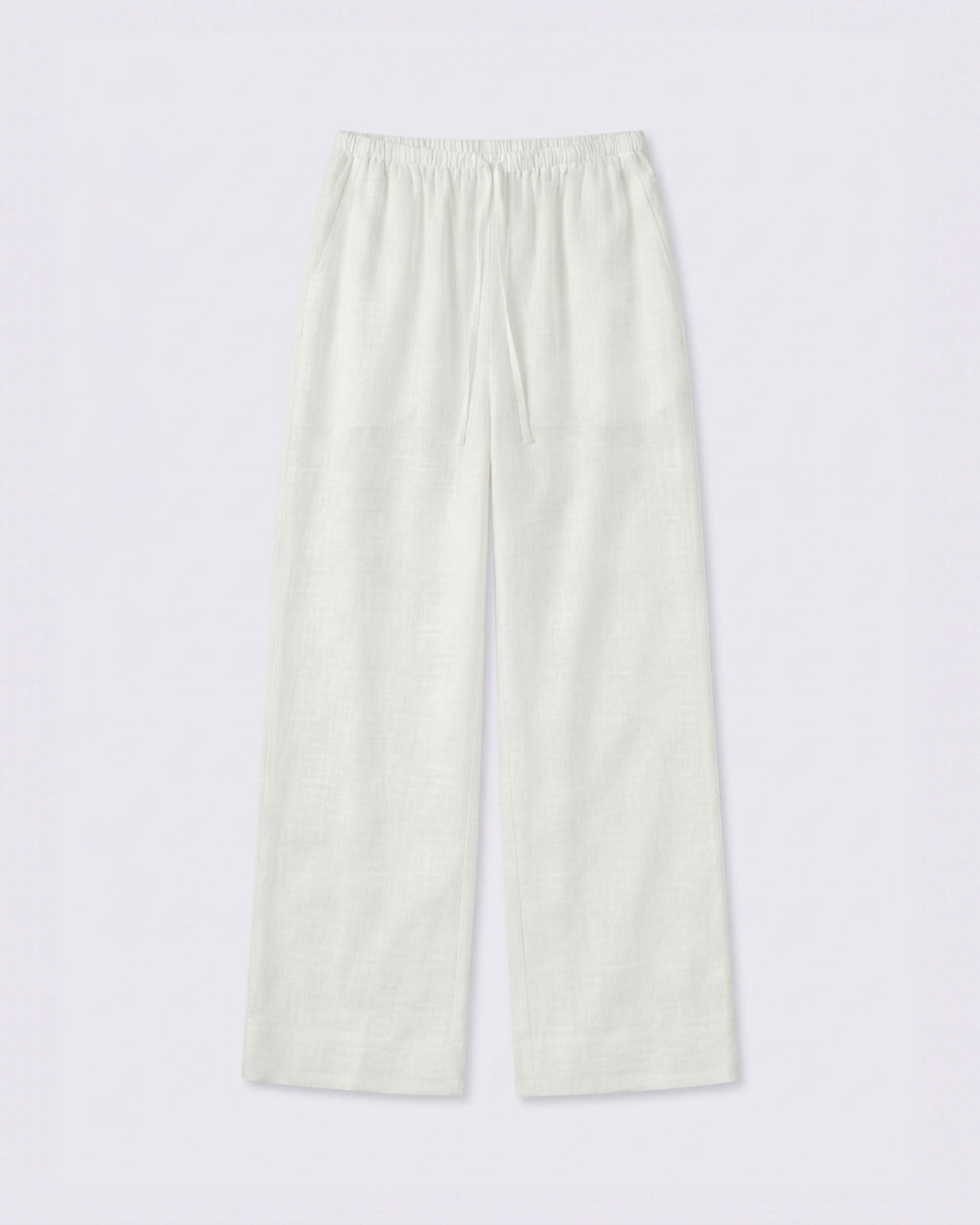 Trouser White Silk Cotton