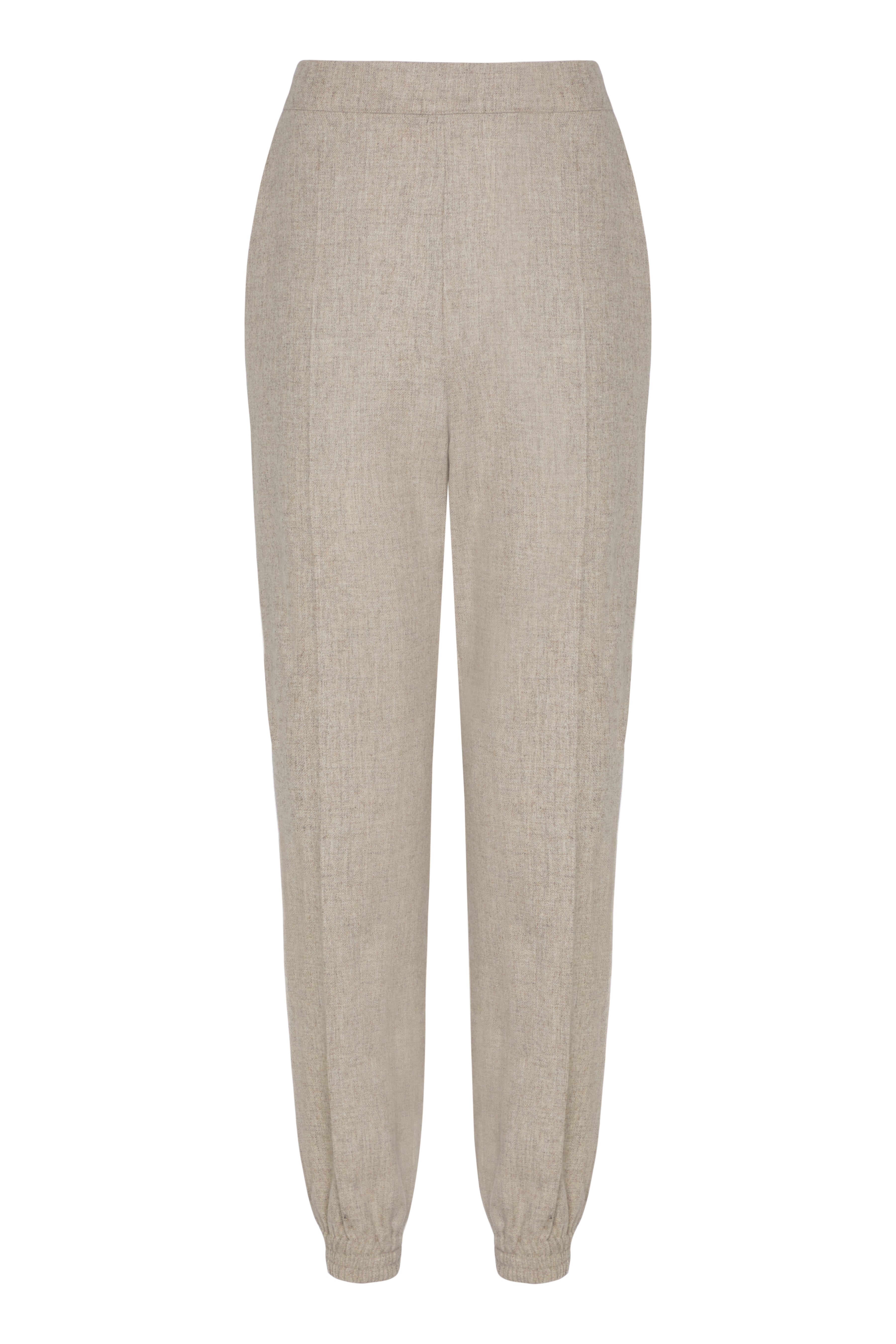 Lazio Trouser Oat Wool Cashmere Flannel