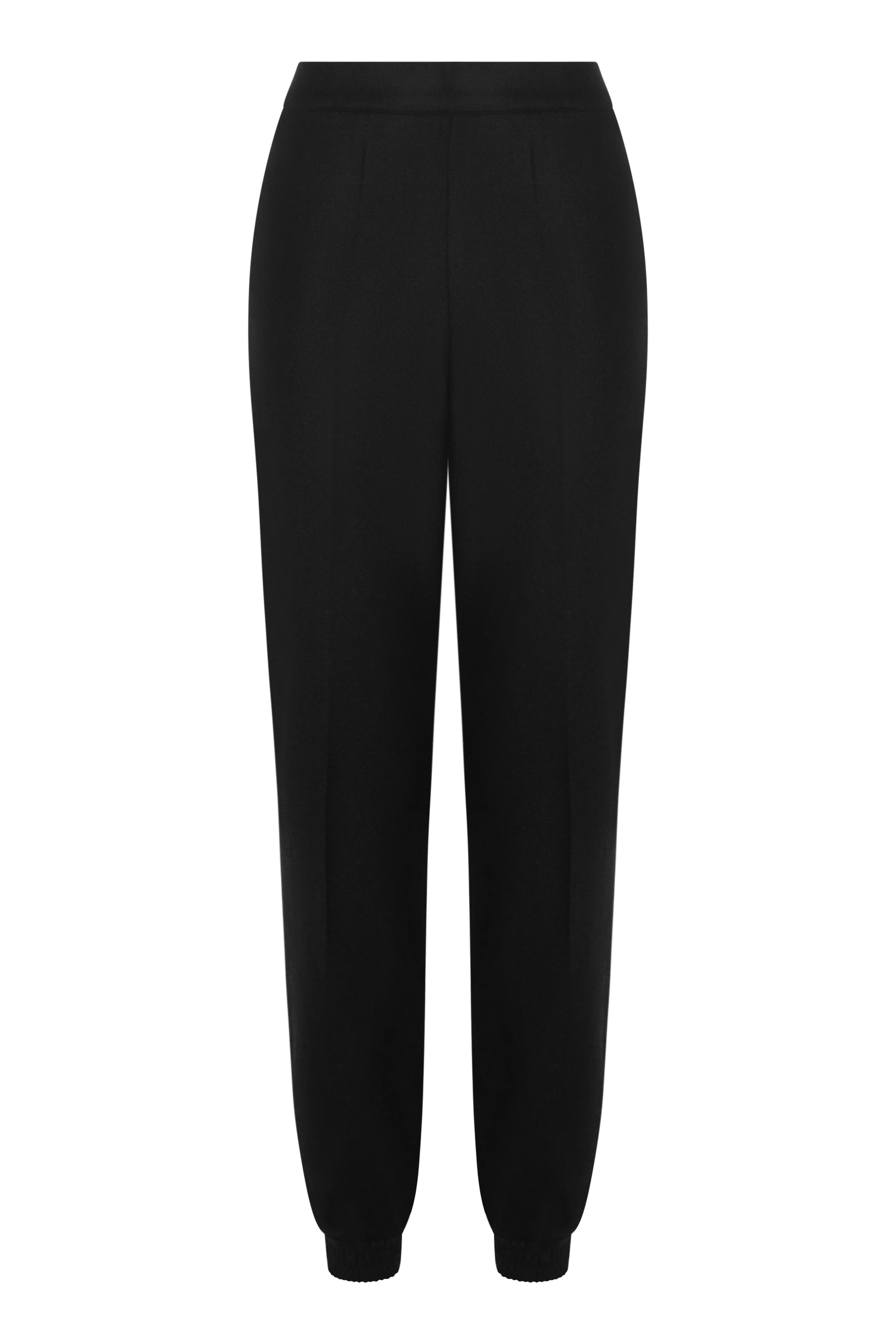 Lazio Trouser Black Wool Cashmere Flannel