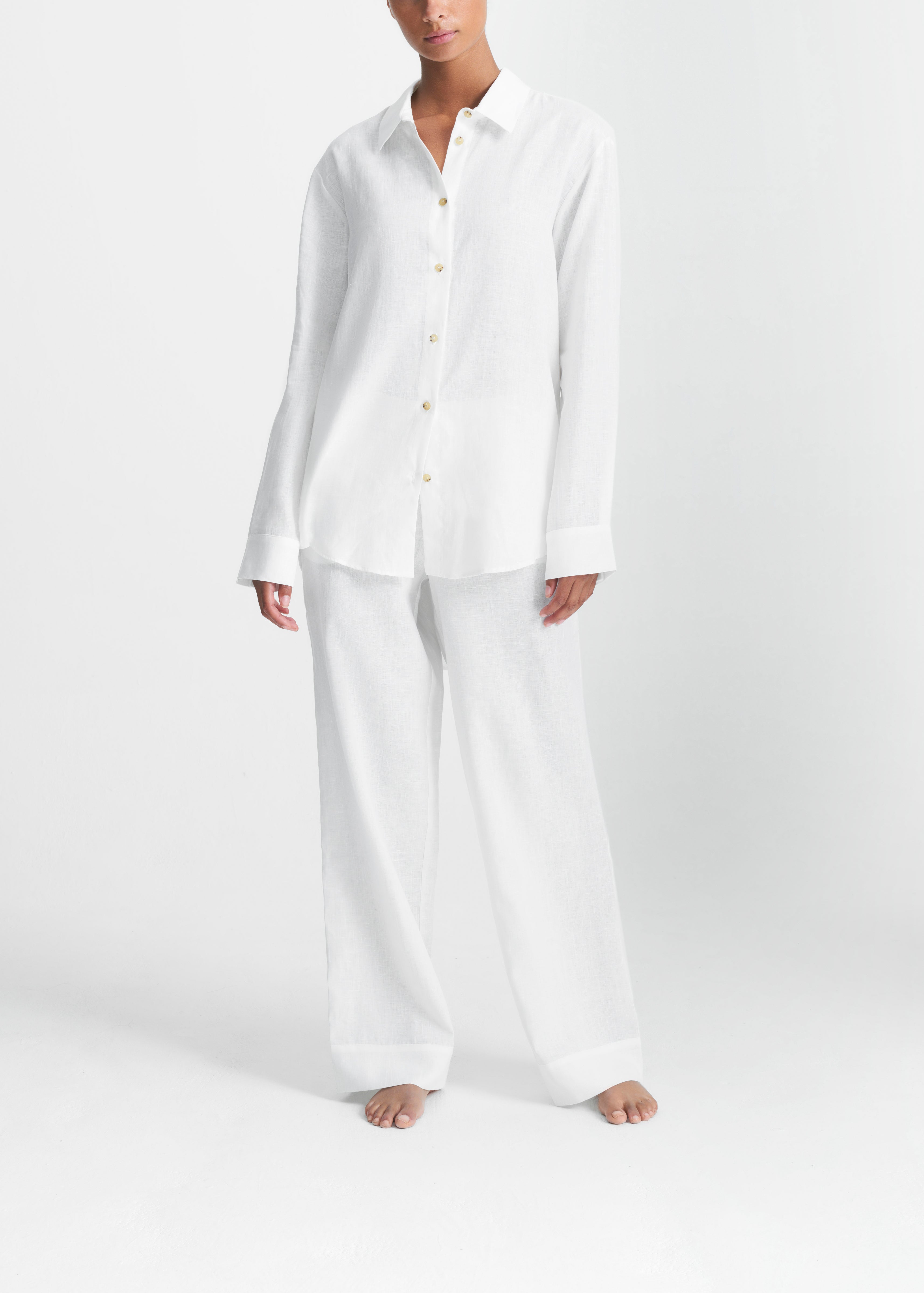 London Trouser White Organic Linen