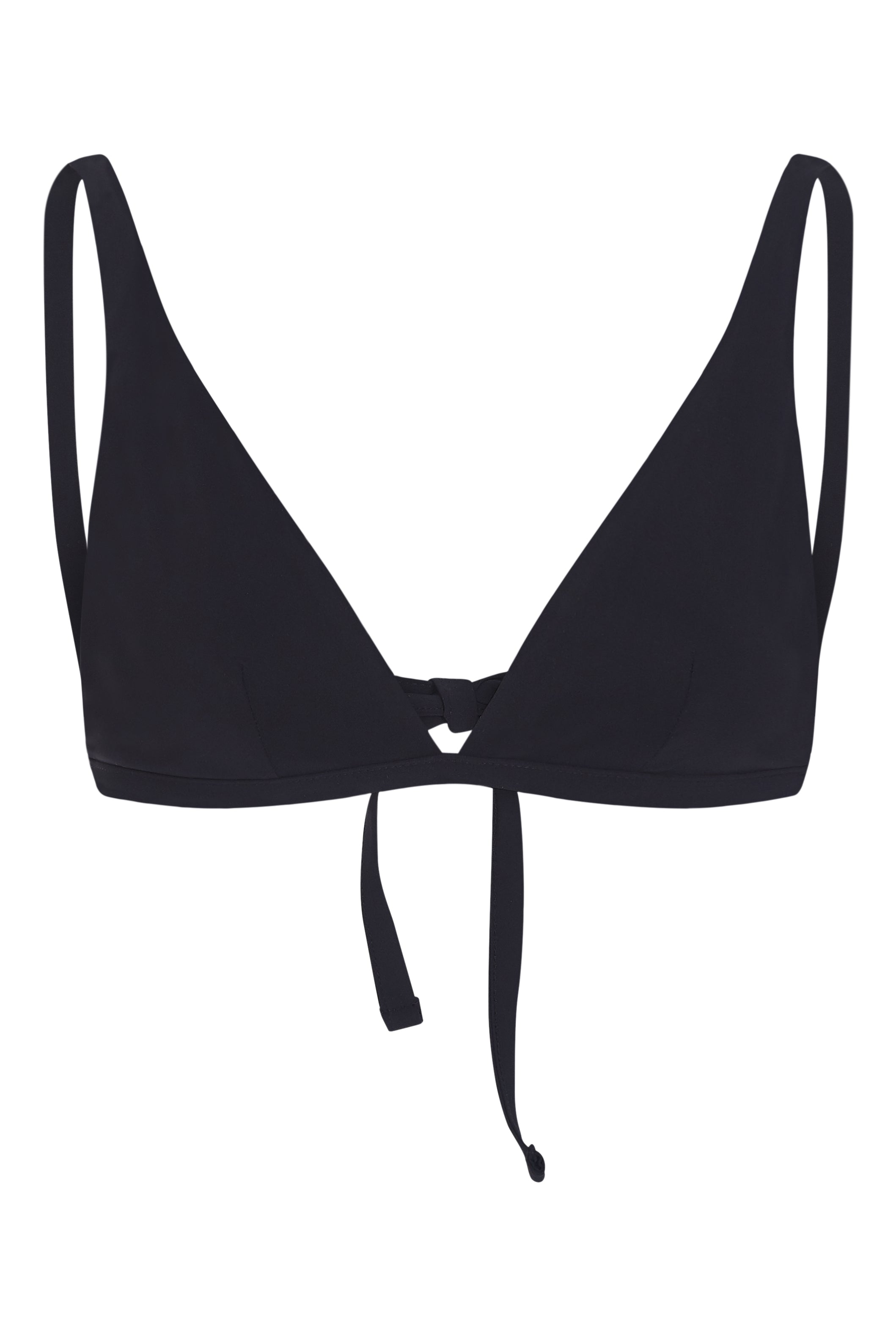 Black Jersey Stretch Bikini Top