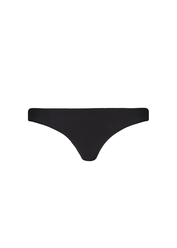 Black mid-rise bikini bottom