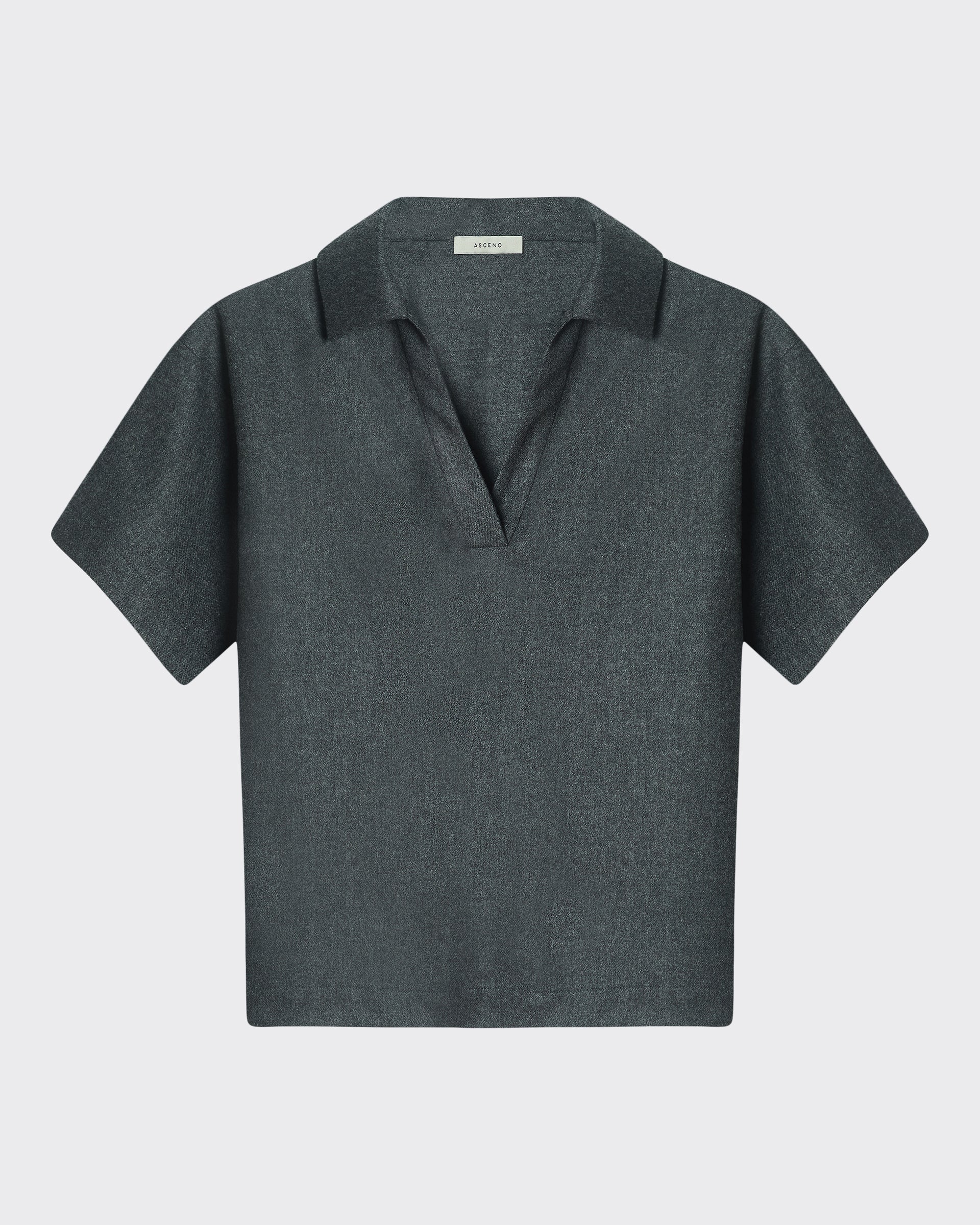 Modena Top Charcoal Wool Cashmere