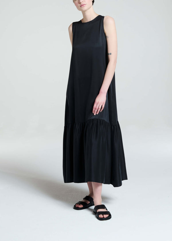 Rhea Dress Black Silk Silk