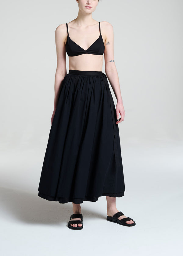 Coco Black Cotton Skirt