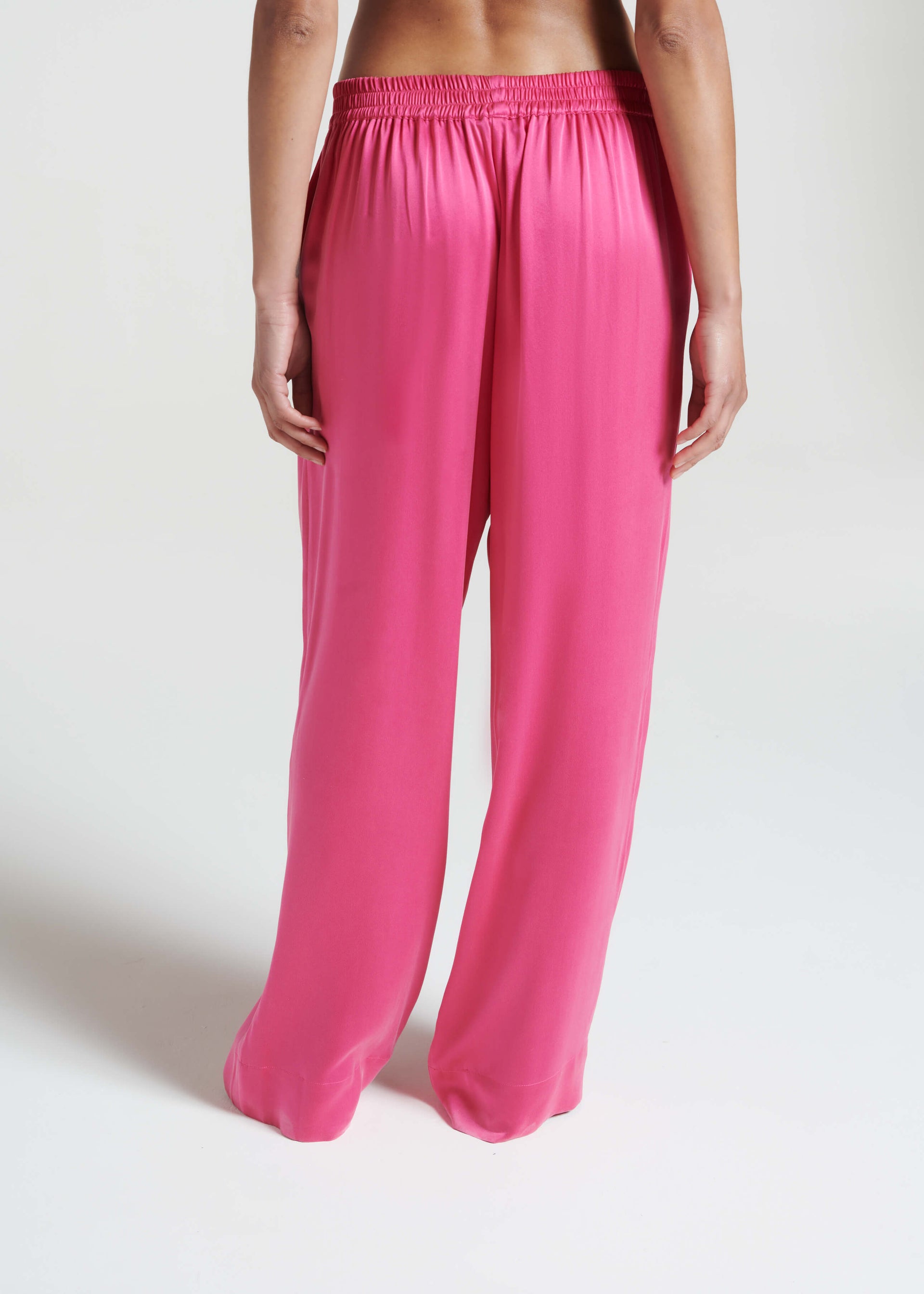 London Pyjama Bottom Hot Pink Silk Charmeuse