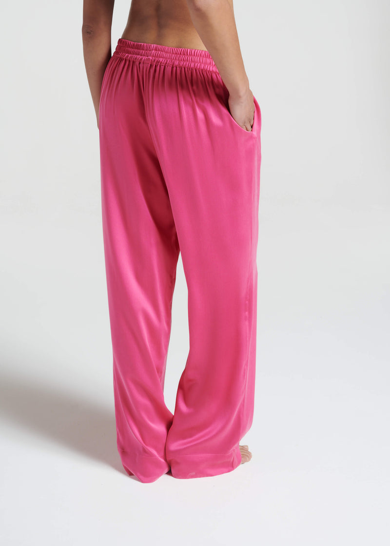 London Pyjama Bottom Hot Pink Silk Charmeuse
