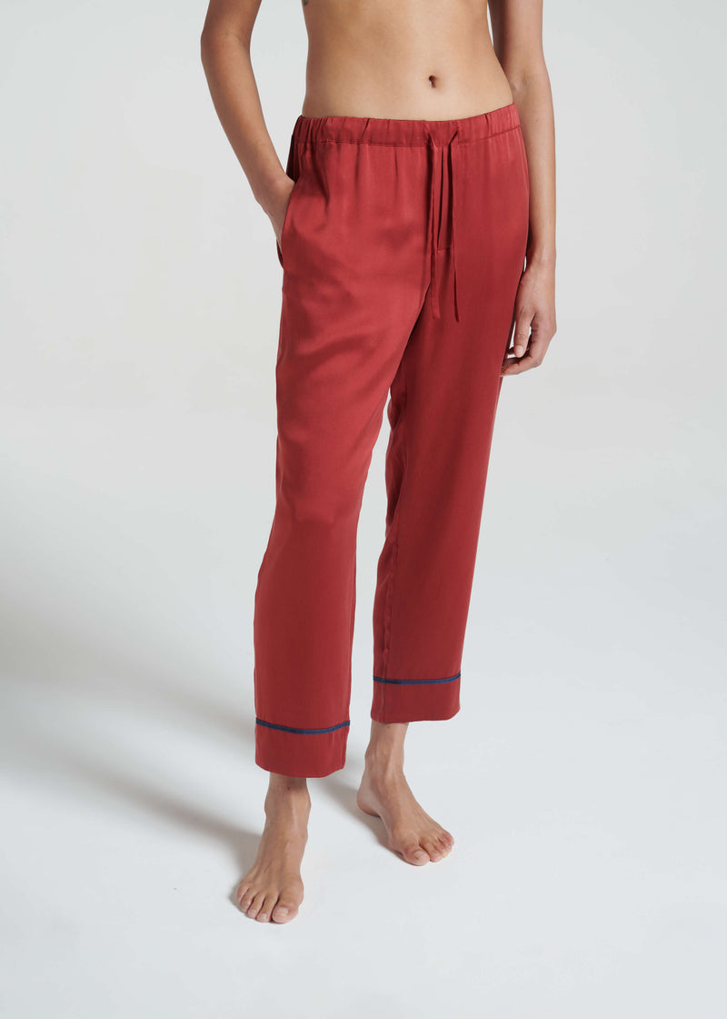 Sydney Pyjama Bottom Ruby Silk Charmeuse