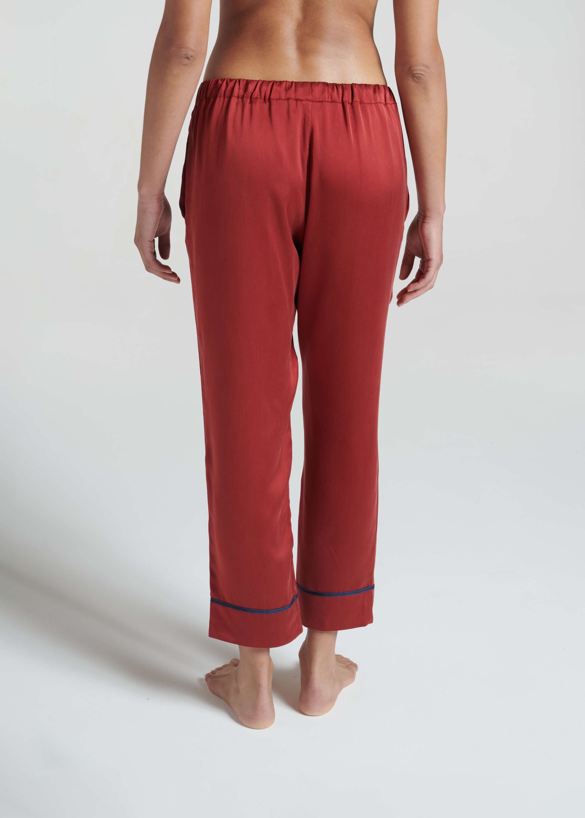 Sydney Pyjama Bottom Ruby Silk Charmeuse