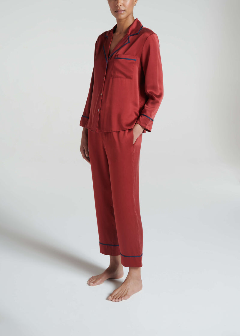 Sydney Pyjama Bottom Ruby Silk Charmeuse