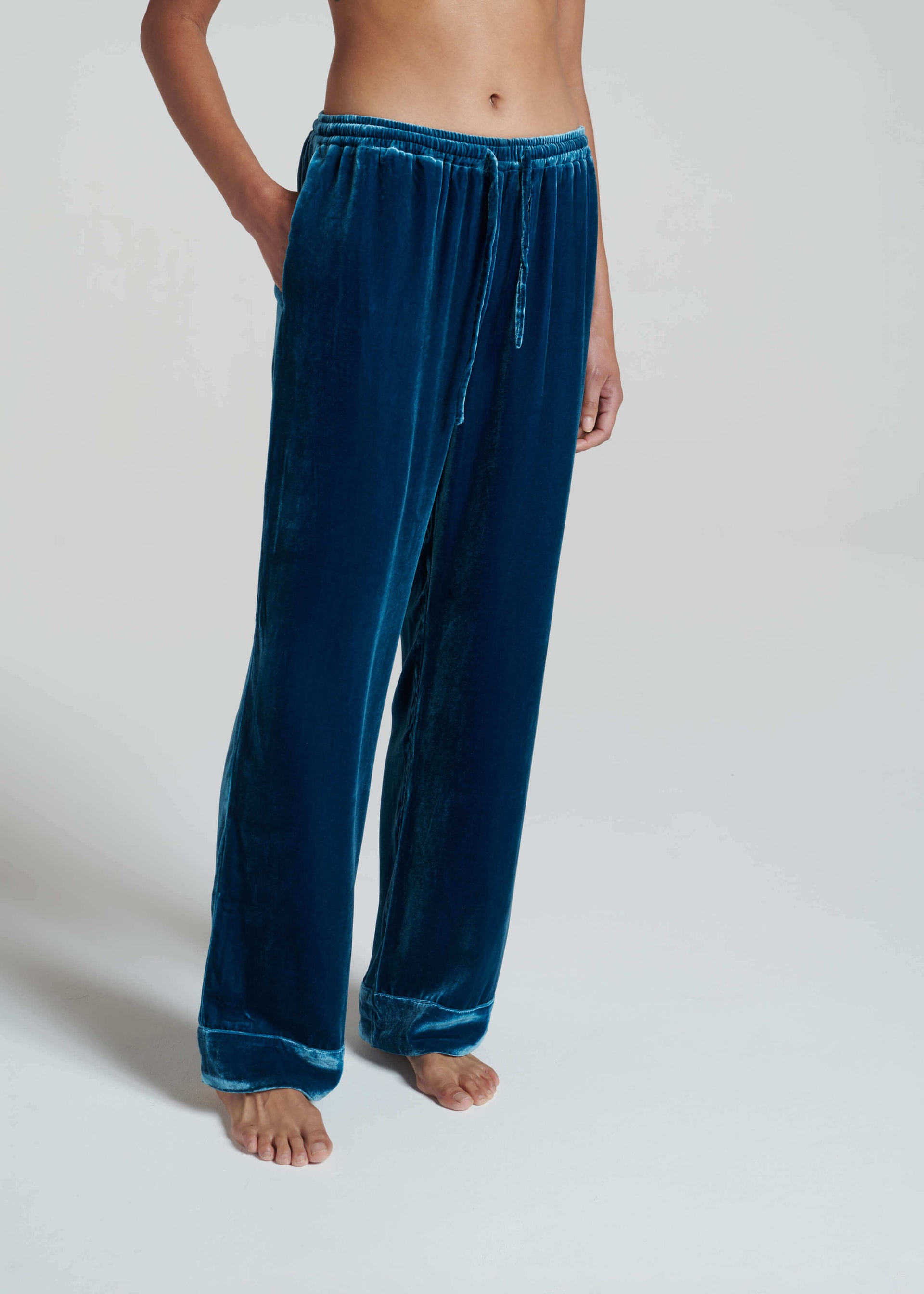 Aurelia Trouser Topaz Silk Velvet