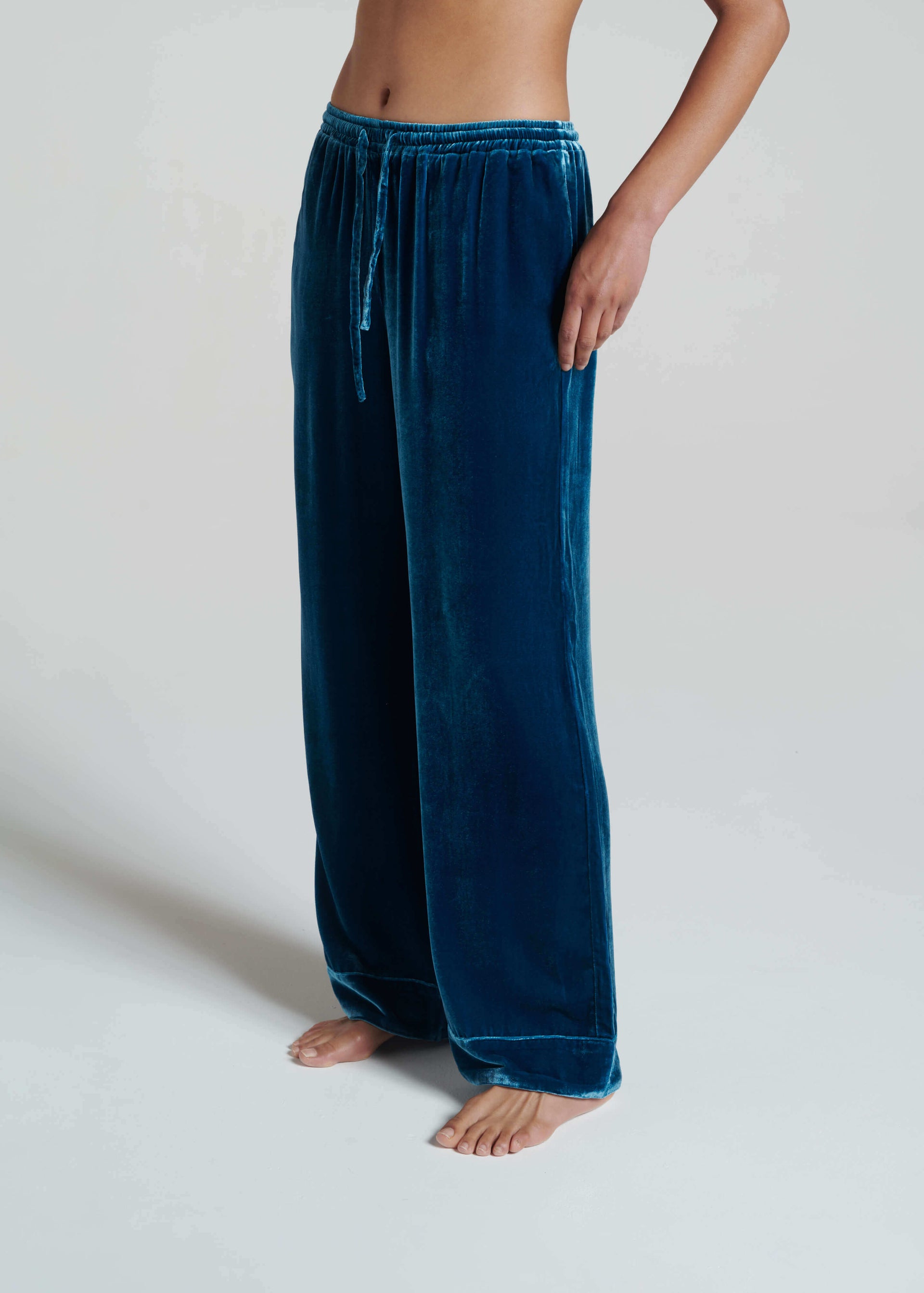 Aurelia Trouser Topaz Silk Velvet
