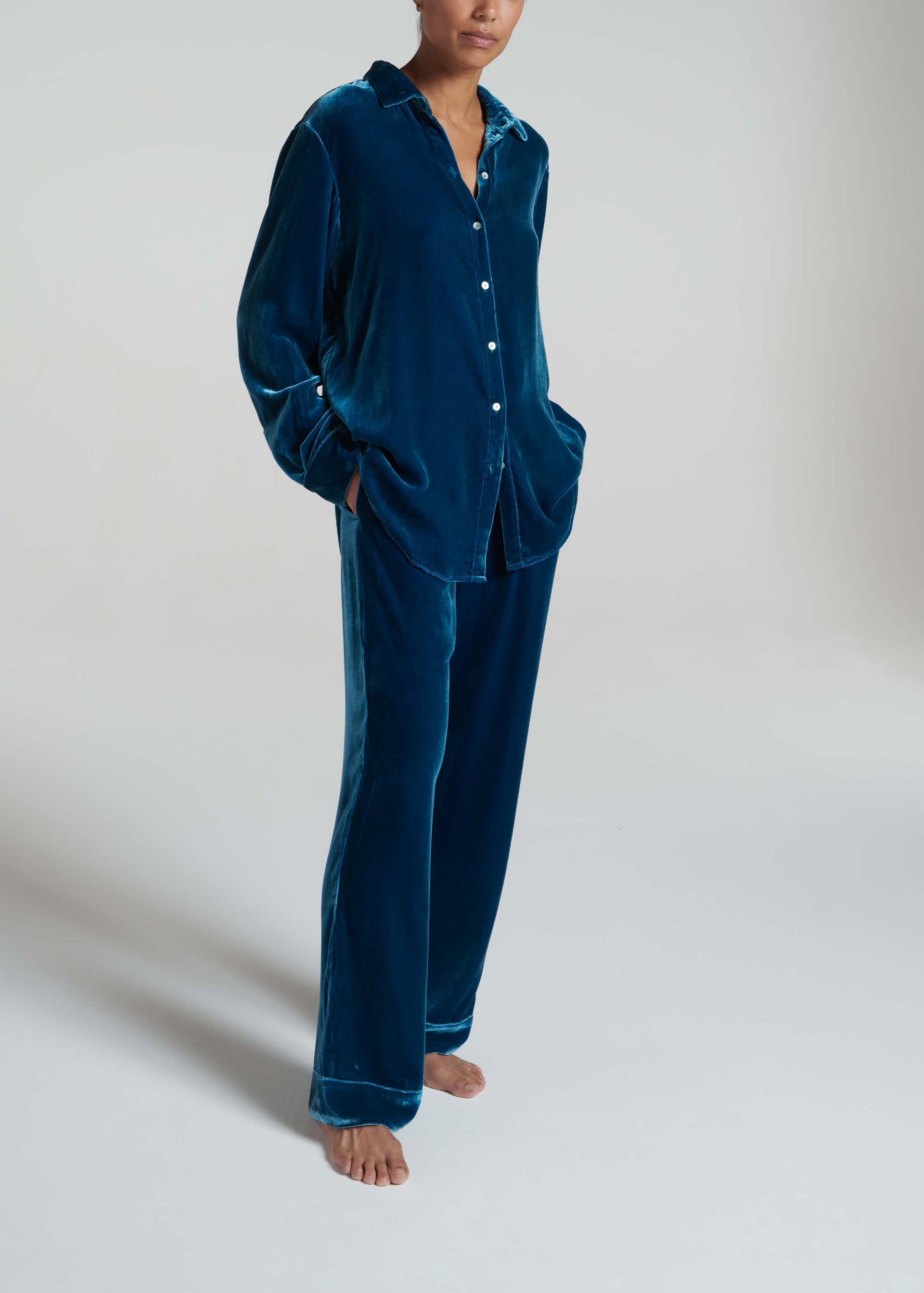 Aurelia Trouser Topaz Silk Velvet