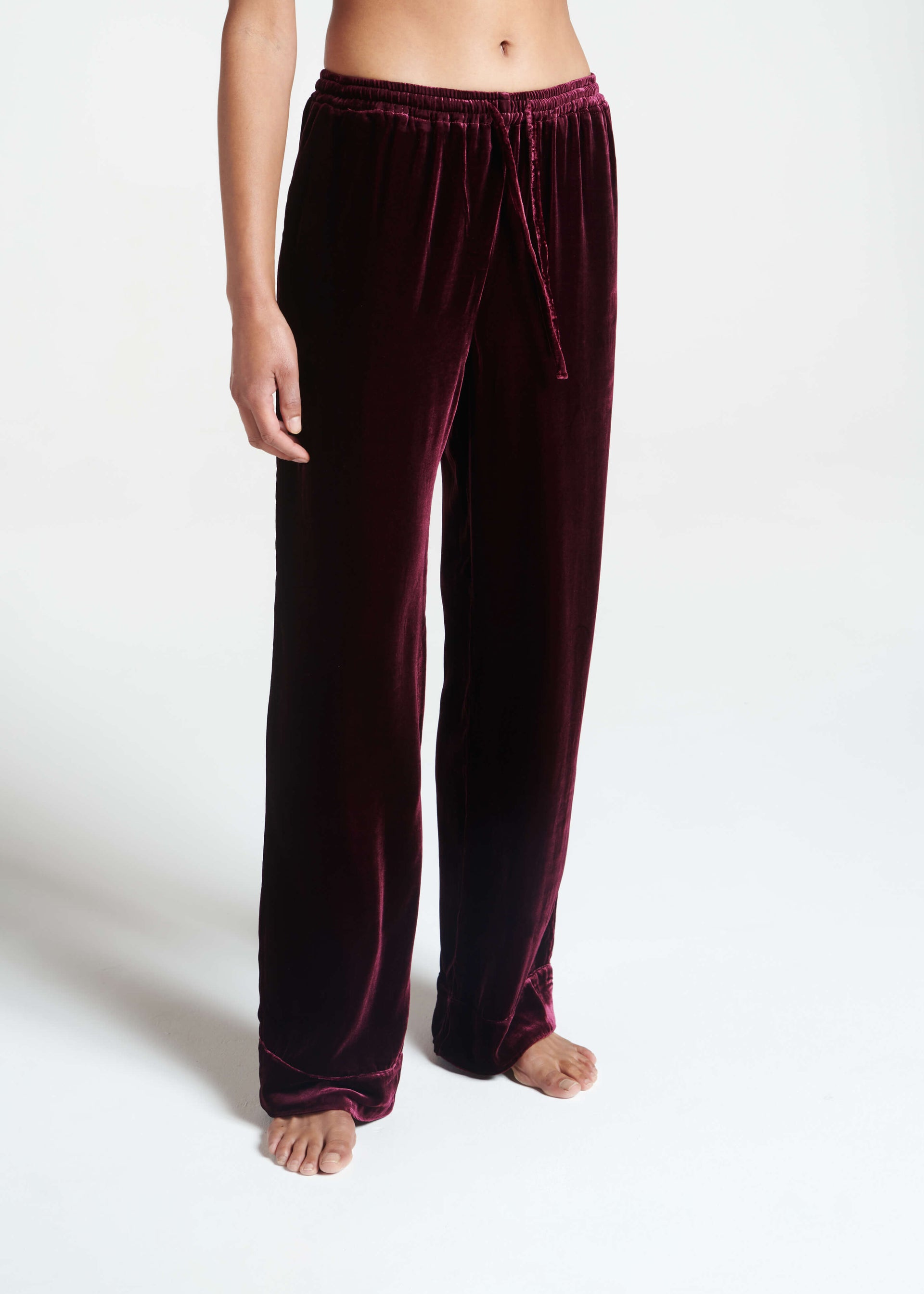 Aurelia Trouser Mulberry Silk Velvet