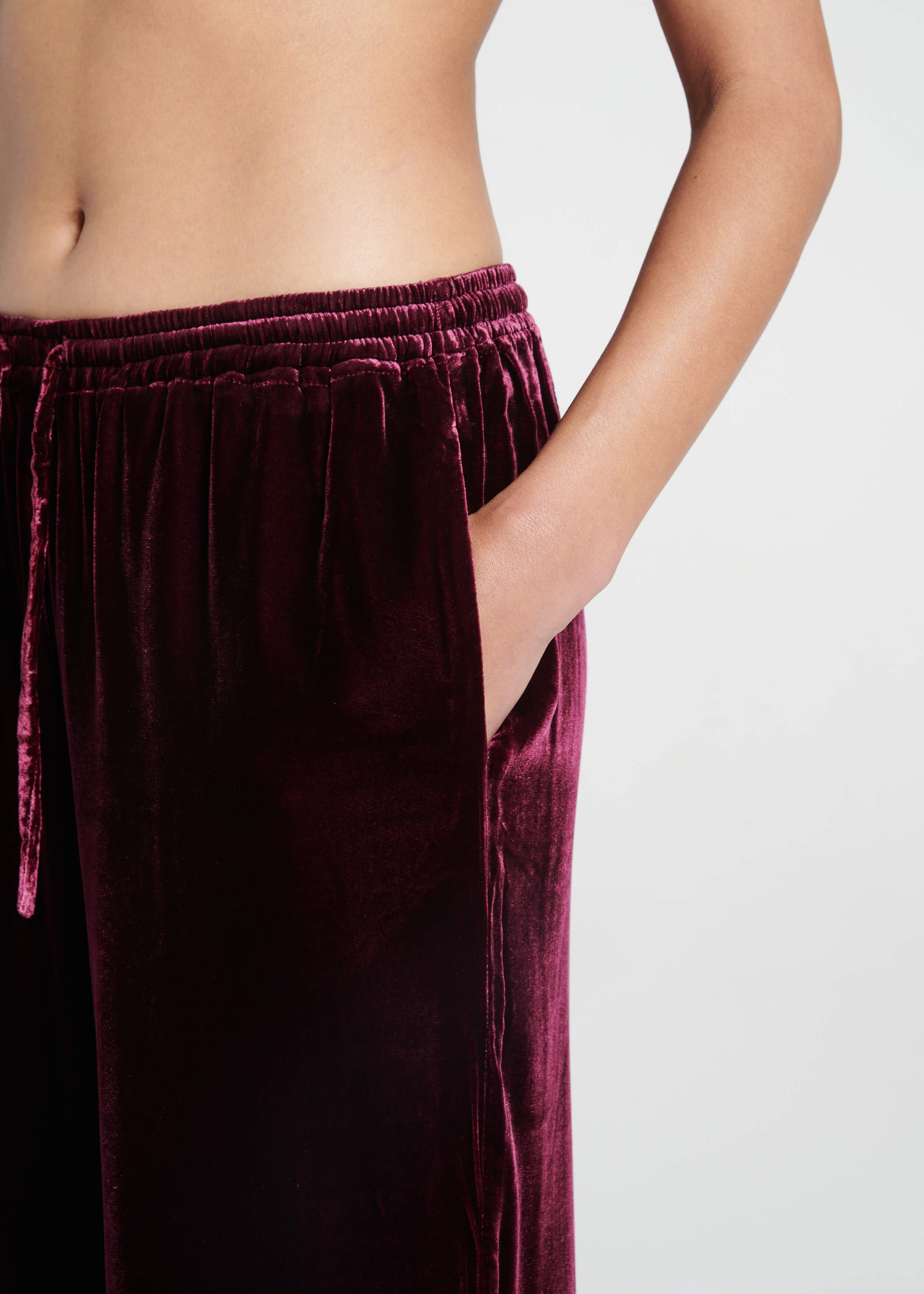 Aurelia Trouser Mulberry Silk Velvet