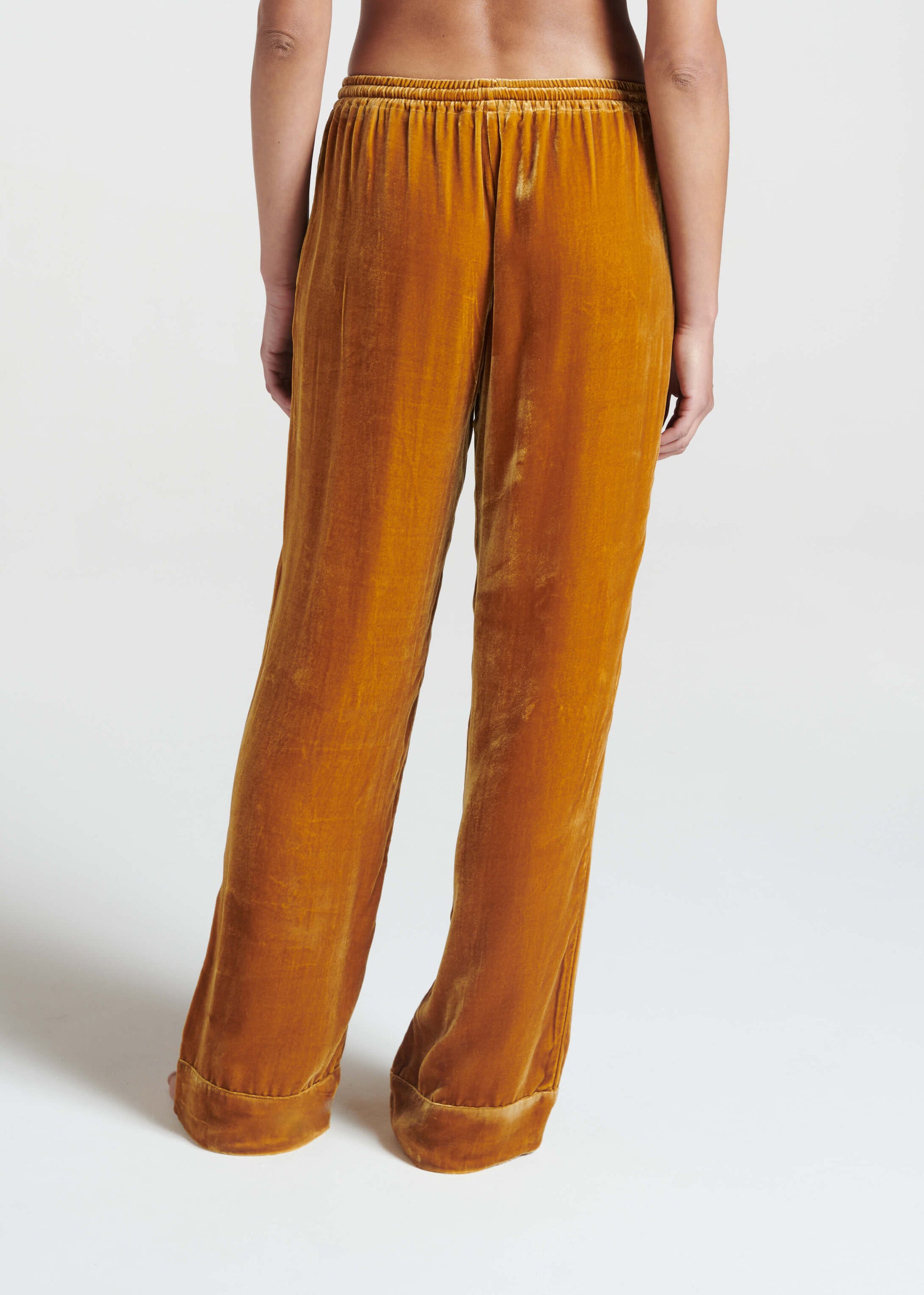 Aurelia Trouser Gold Silk Velvet