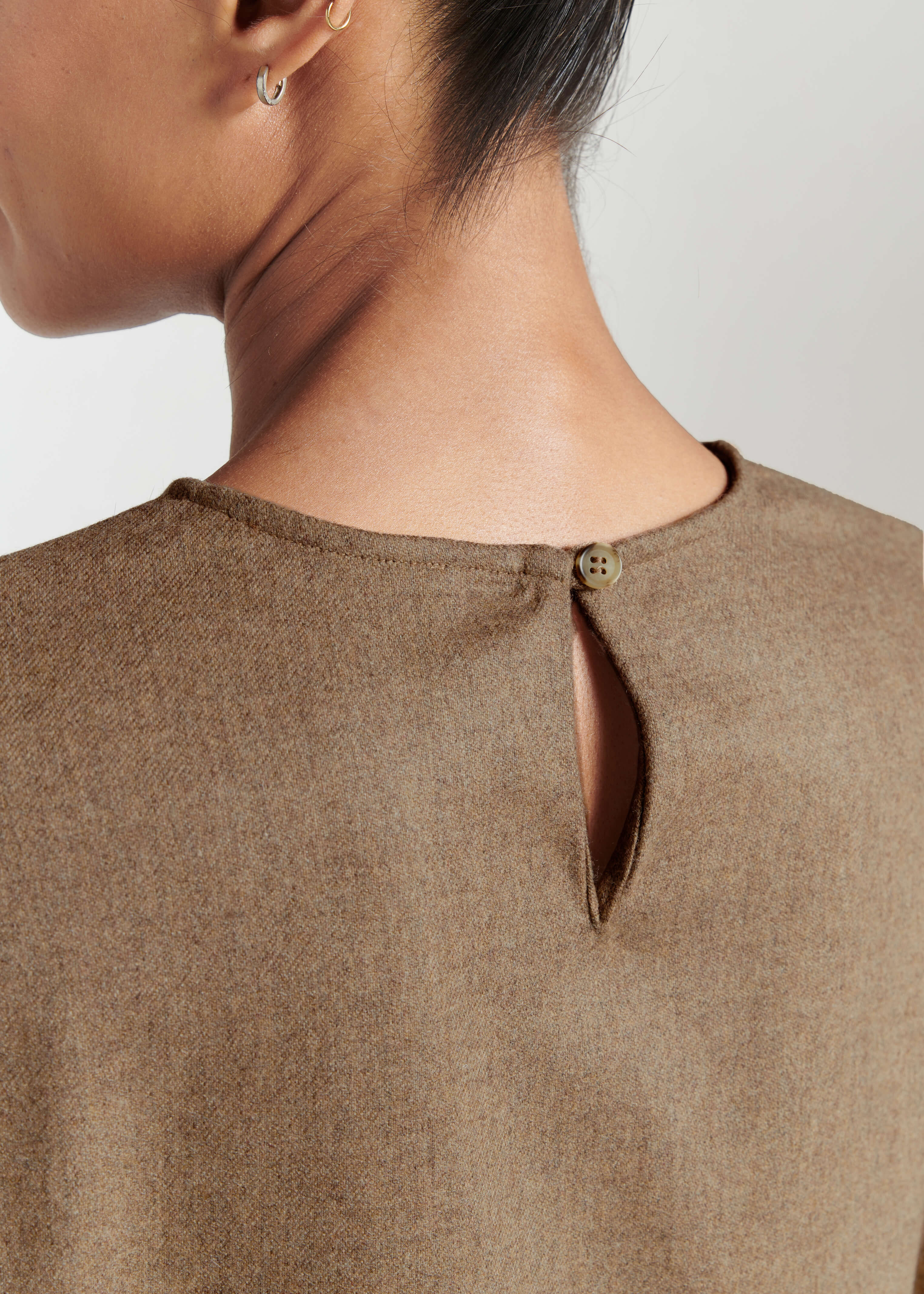 Dasha Top Camel Wool Flannel