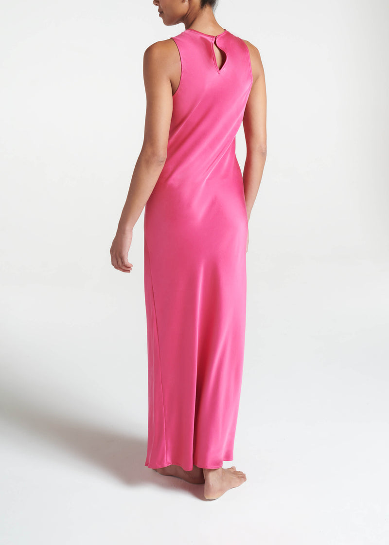 Valencia Dress Hot Pink Silk Charmeuse