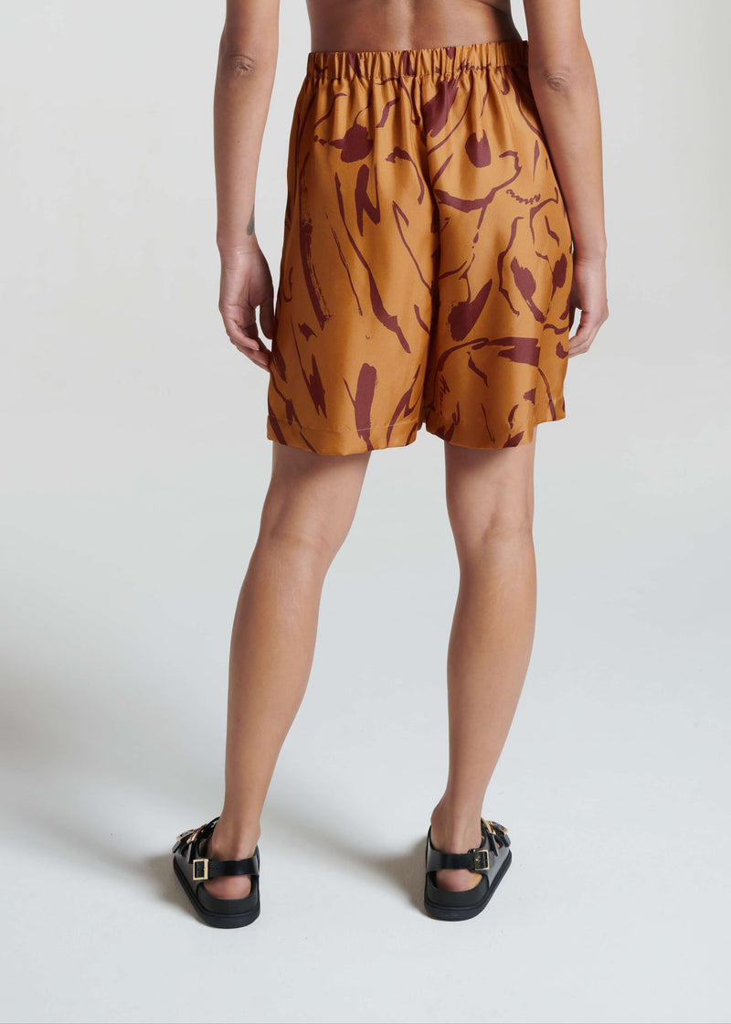 Carros Short Ochre Tide Silk Twill