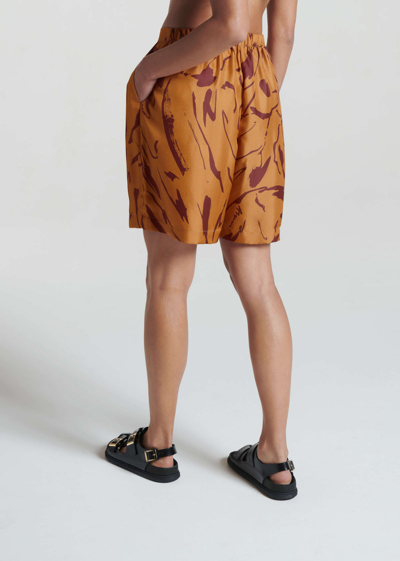 Carros Short Ochre Tide Silk Twill