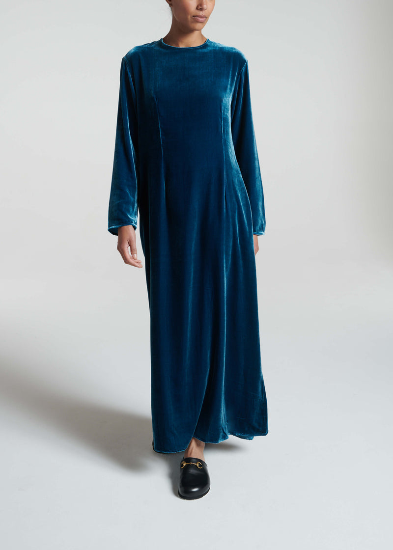 Jody Dress Topaz Silk Velvet