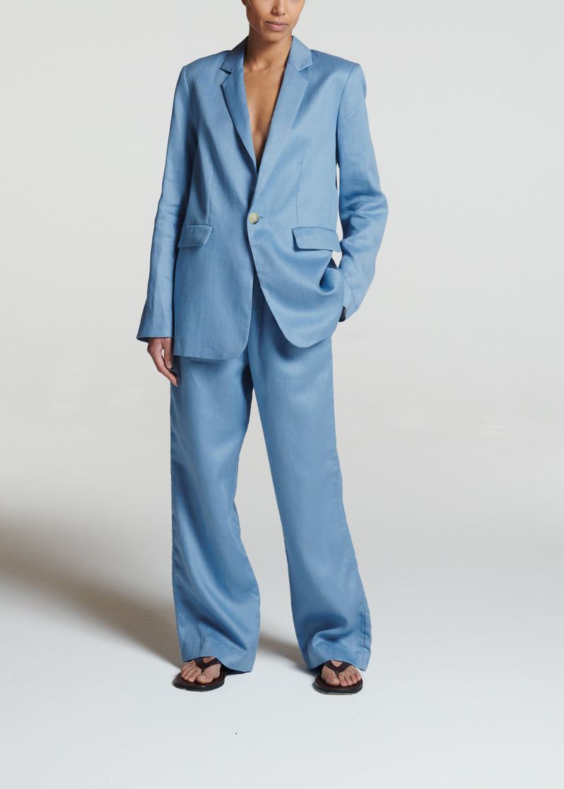 Azores Jacket Cornflower Heavy Linen