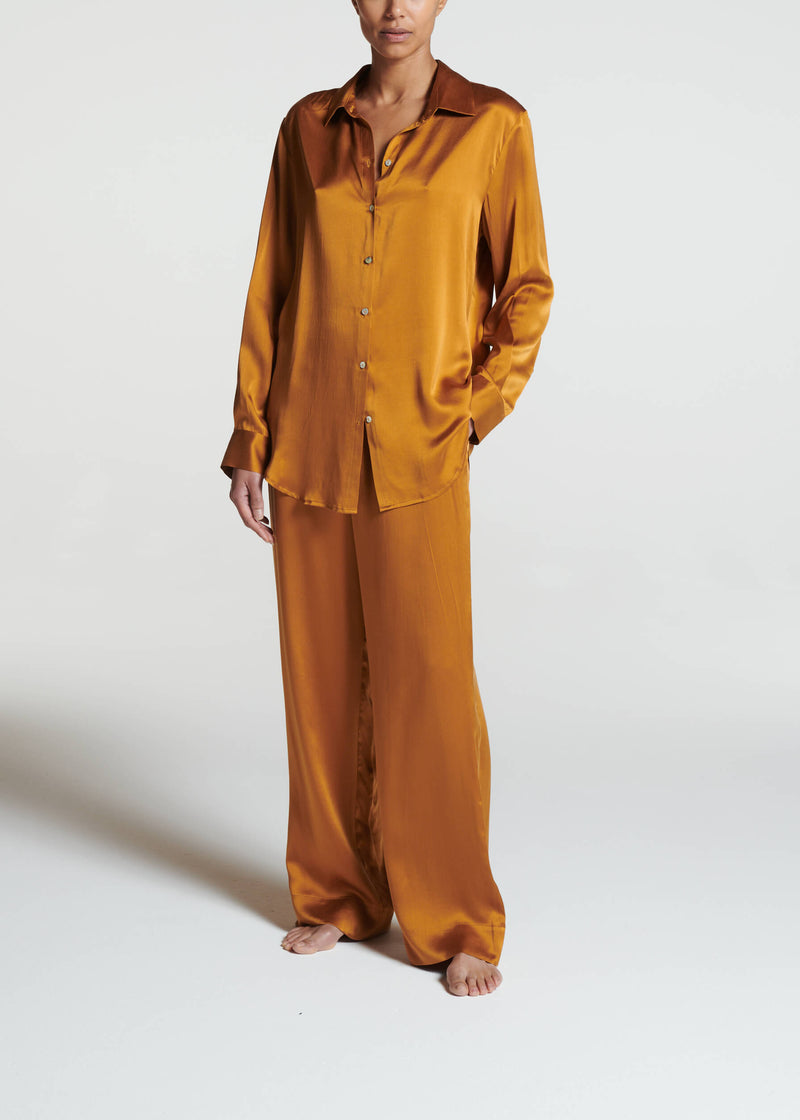 London Pyjama Bottom Amber Silk