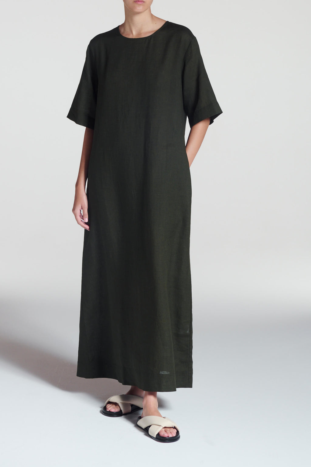 Mina Dress Sea Moss Linen